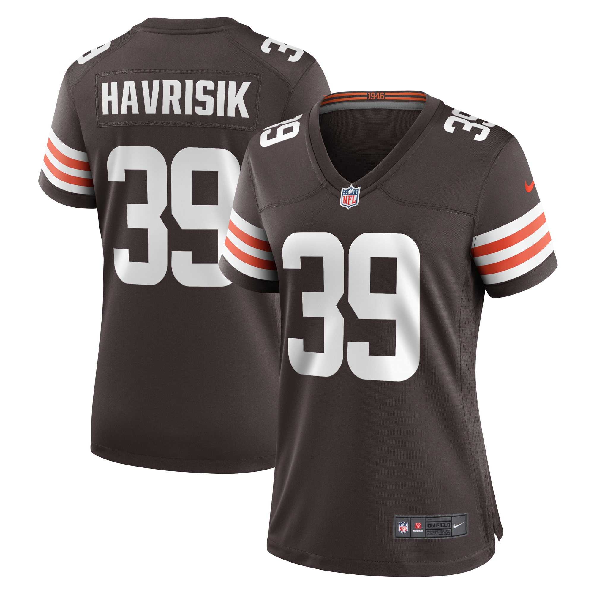 Women's Cleveland Browns Lucas Havrisik Nike Brown Team Game Jersey