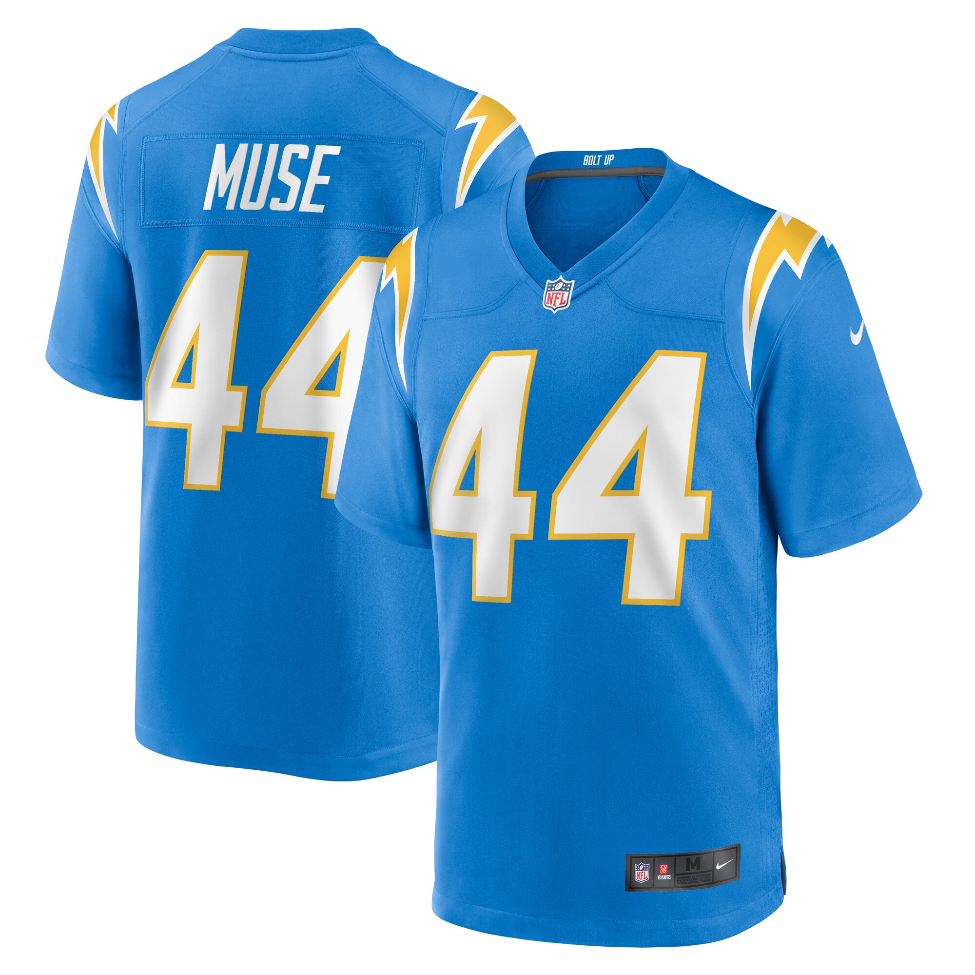 Men's Los Angeles Chargers Tanner Muse Nike Powder Blue Team Game Jersey