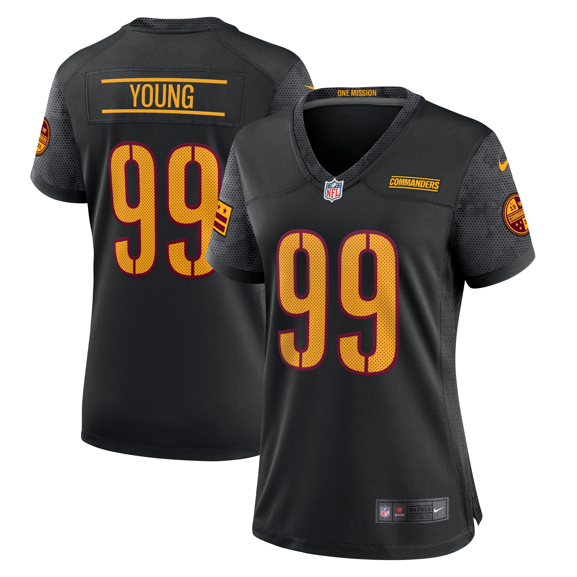 Women's Washington Commanders Chase Young Nike Black Alternate Game Jersey