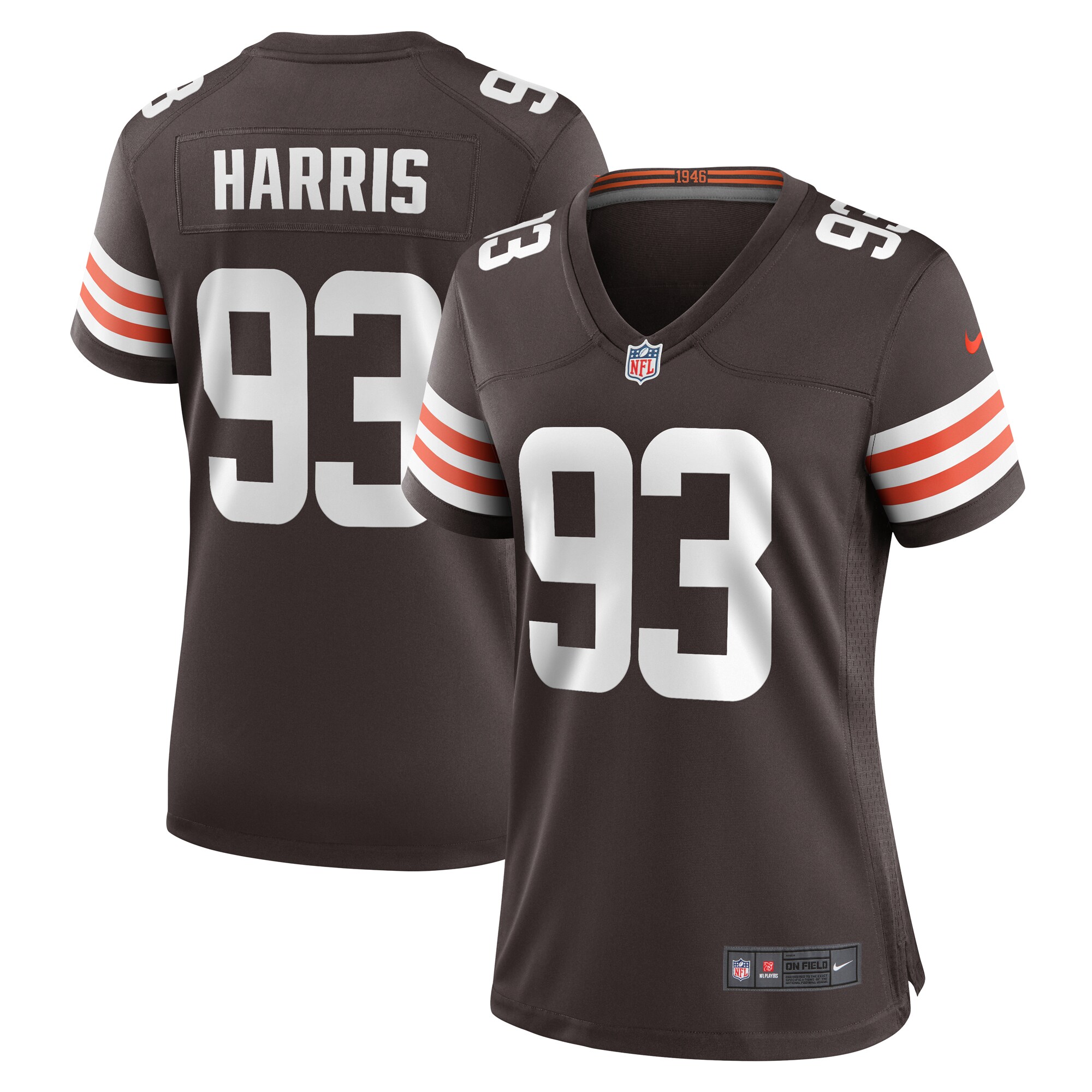 Women's Cleveland Browns Shelby Harris Nike Brown Team Game Jersey