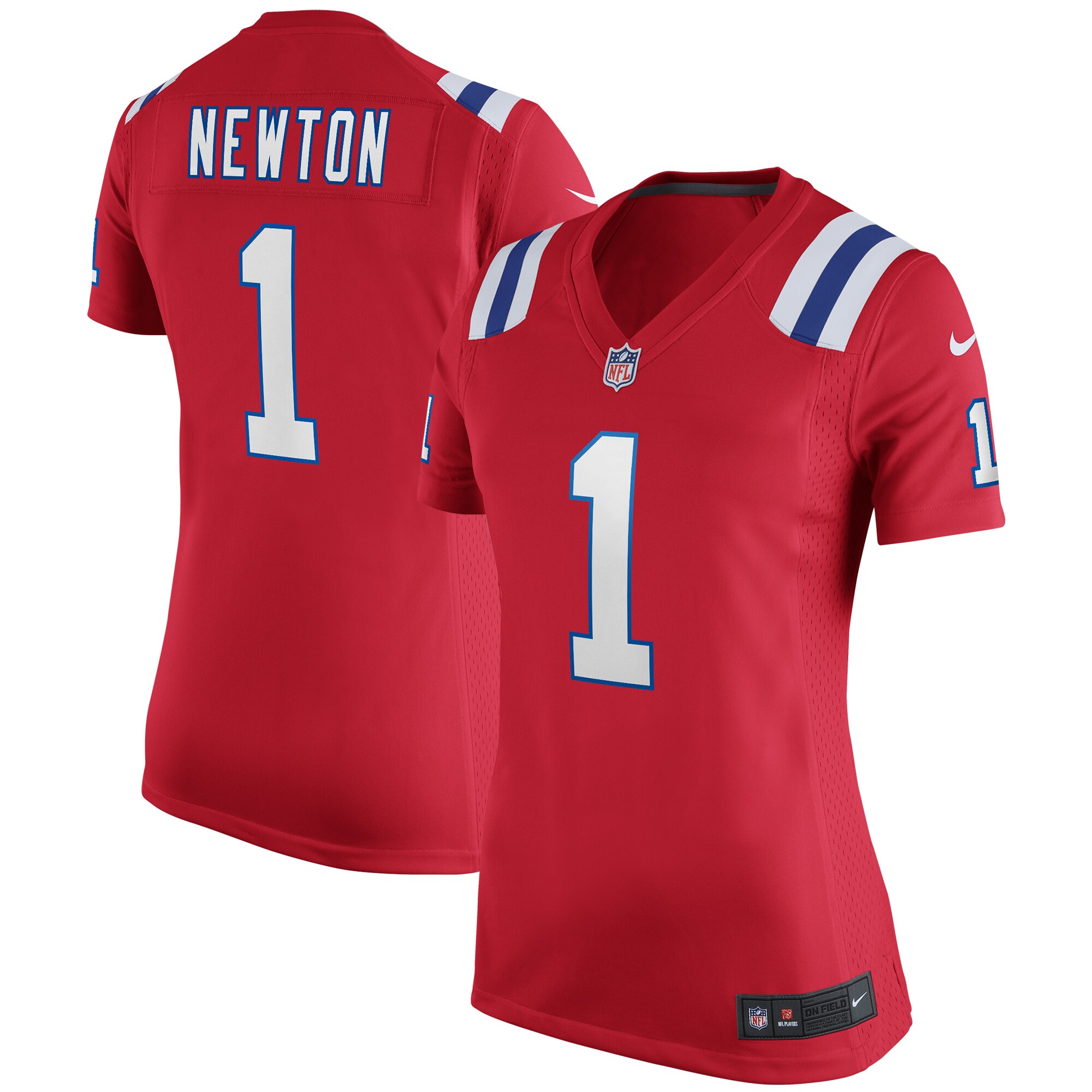 Women's New England Patriots Cam Newton Nike Red Alternate Game Jersey