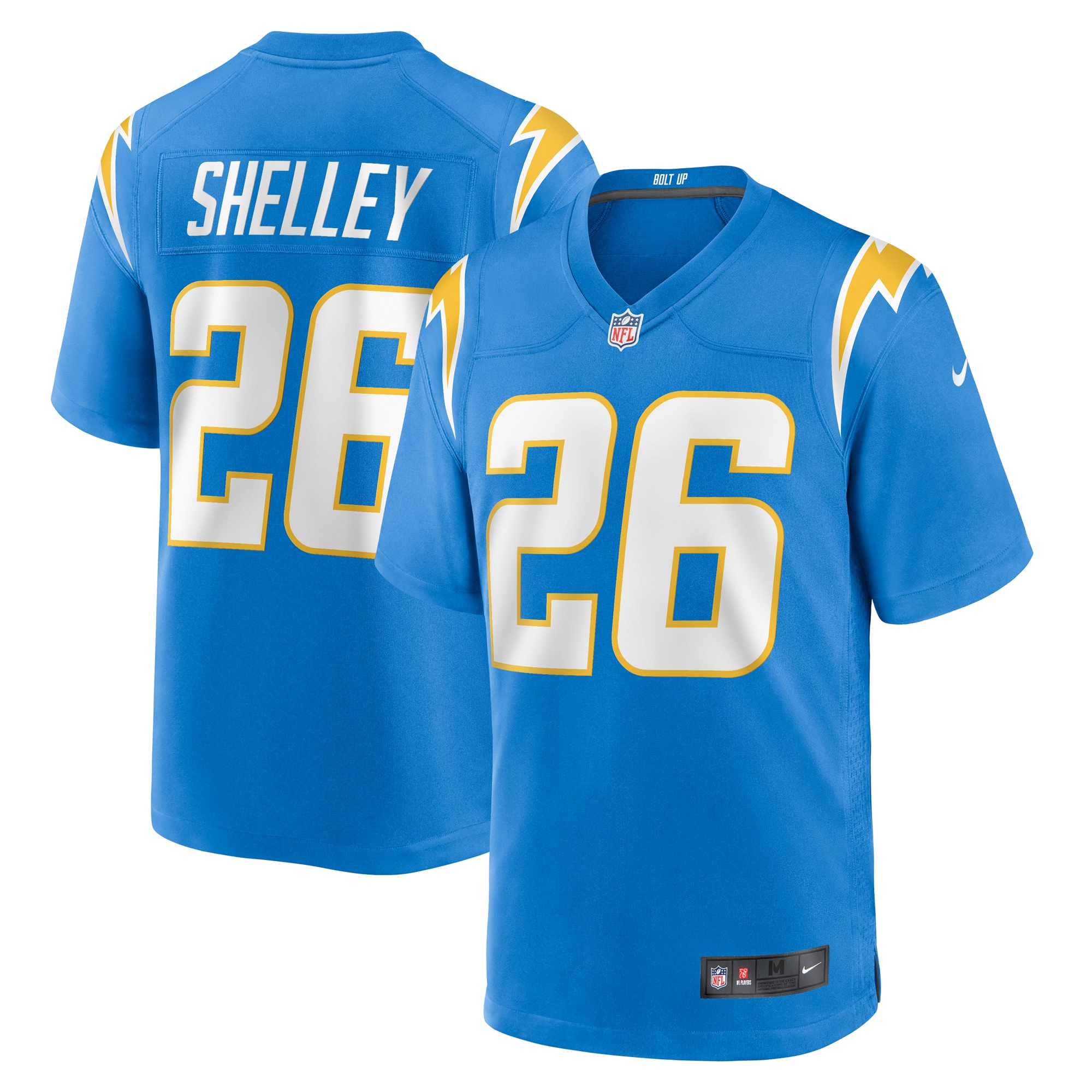 Men's Los Angeles Chargers Duke Shelley Nike Powder Blue Team Game Jersey