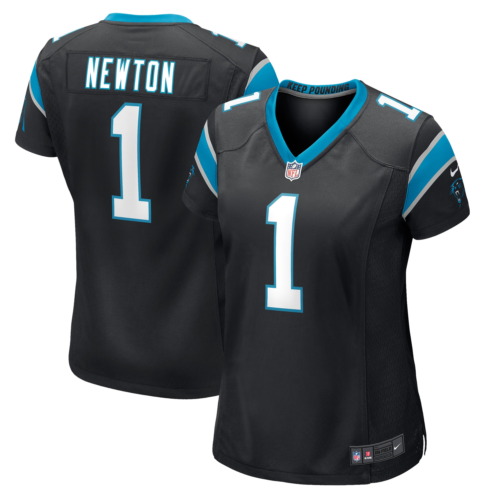 Women's Carolina Panthers Cam Newton Nike Black Player Game Jersey