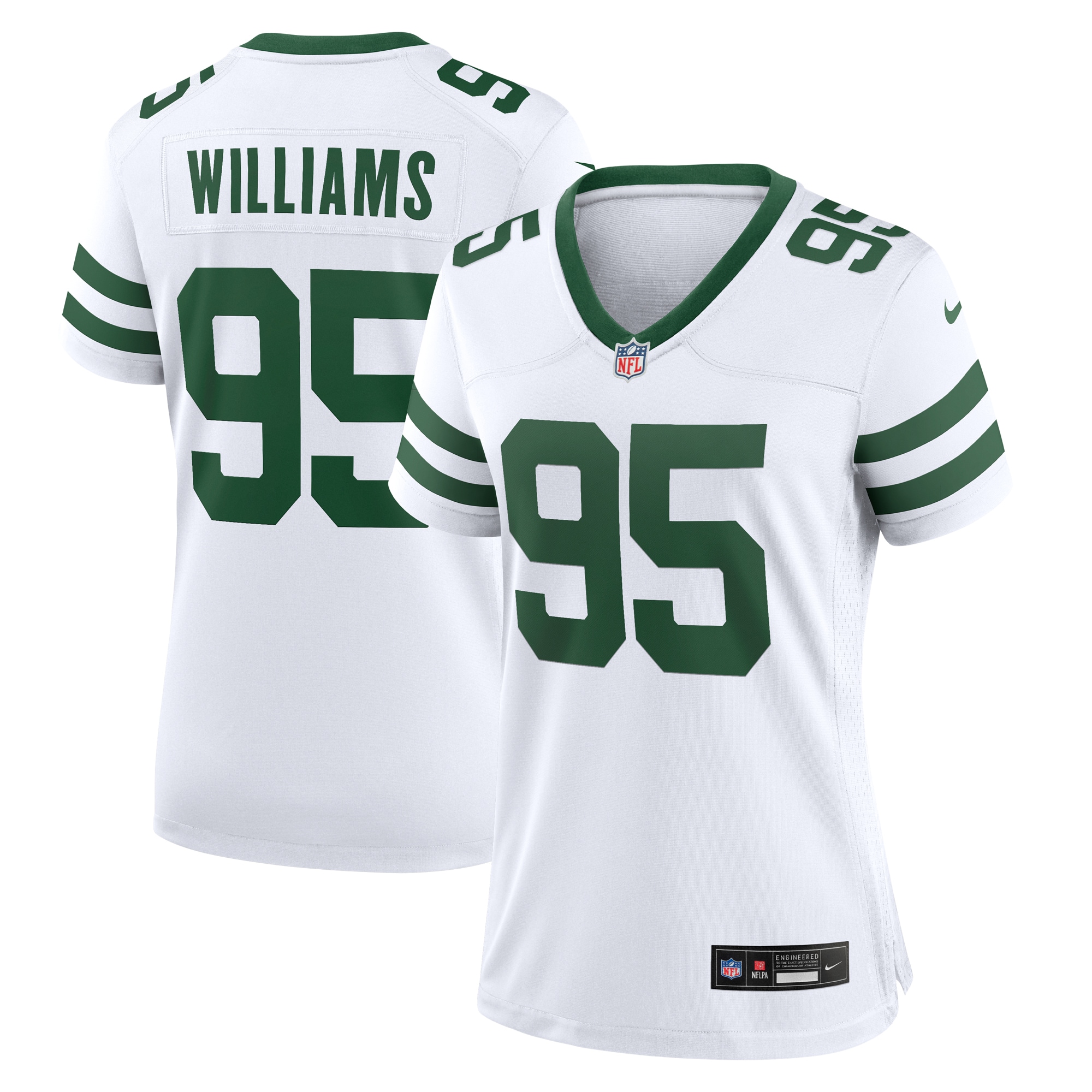 Women's New York Jets Quinnen Williams Nike White Legacy Player Game Jersey