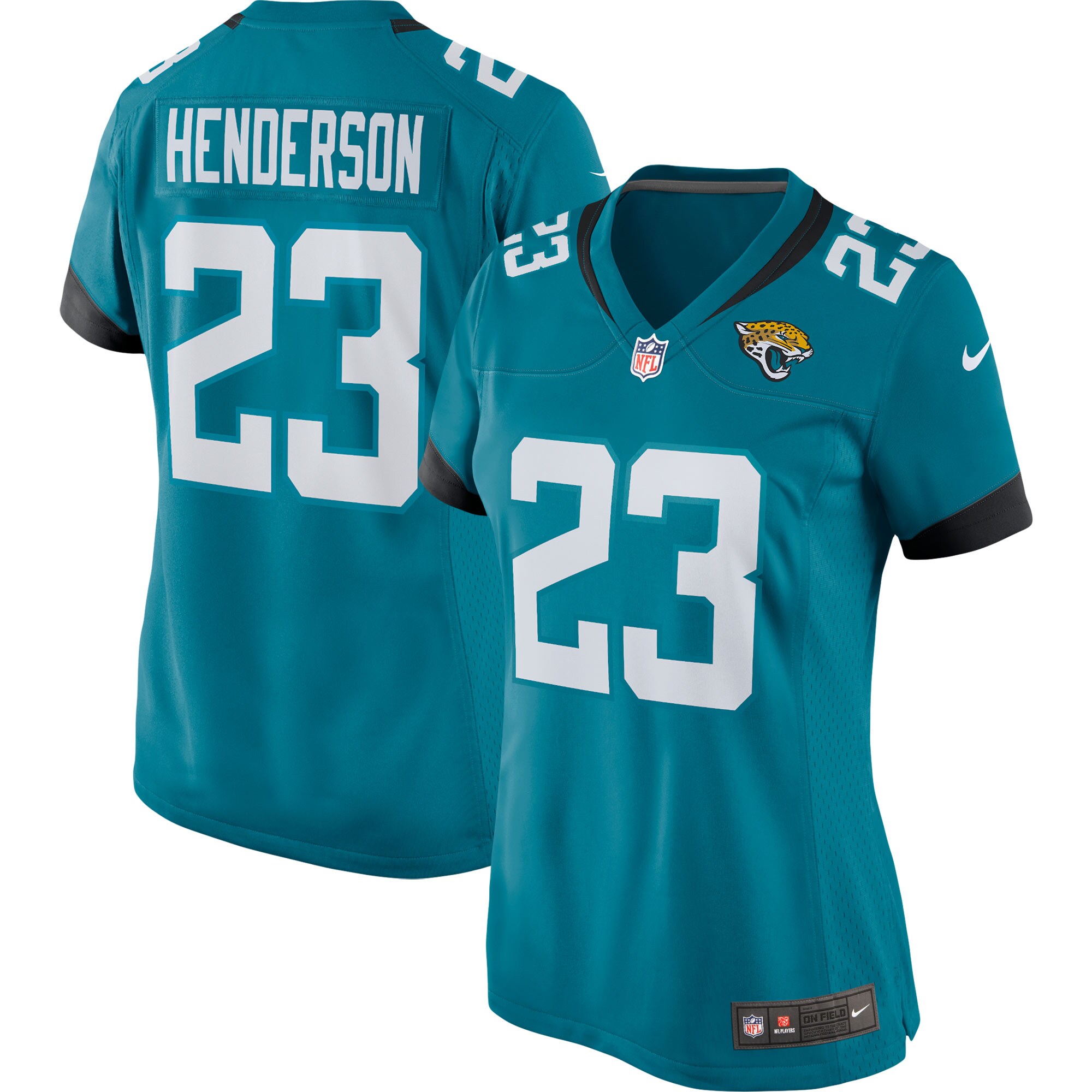 Women's Jacksonville Jaguars CJ Henderson Nike Teal Player Game Team Jersey