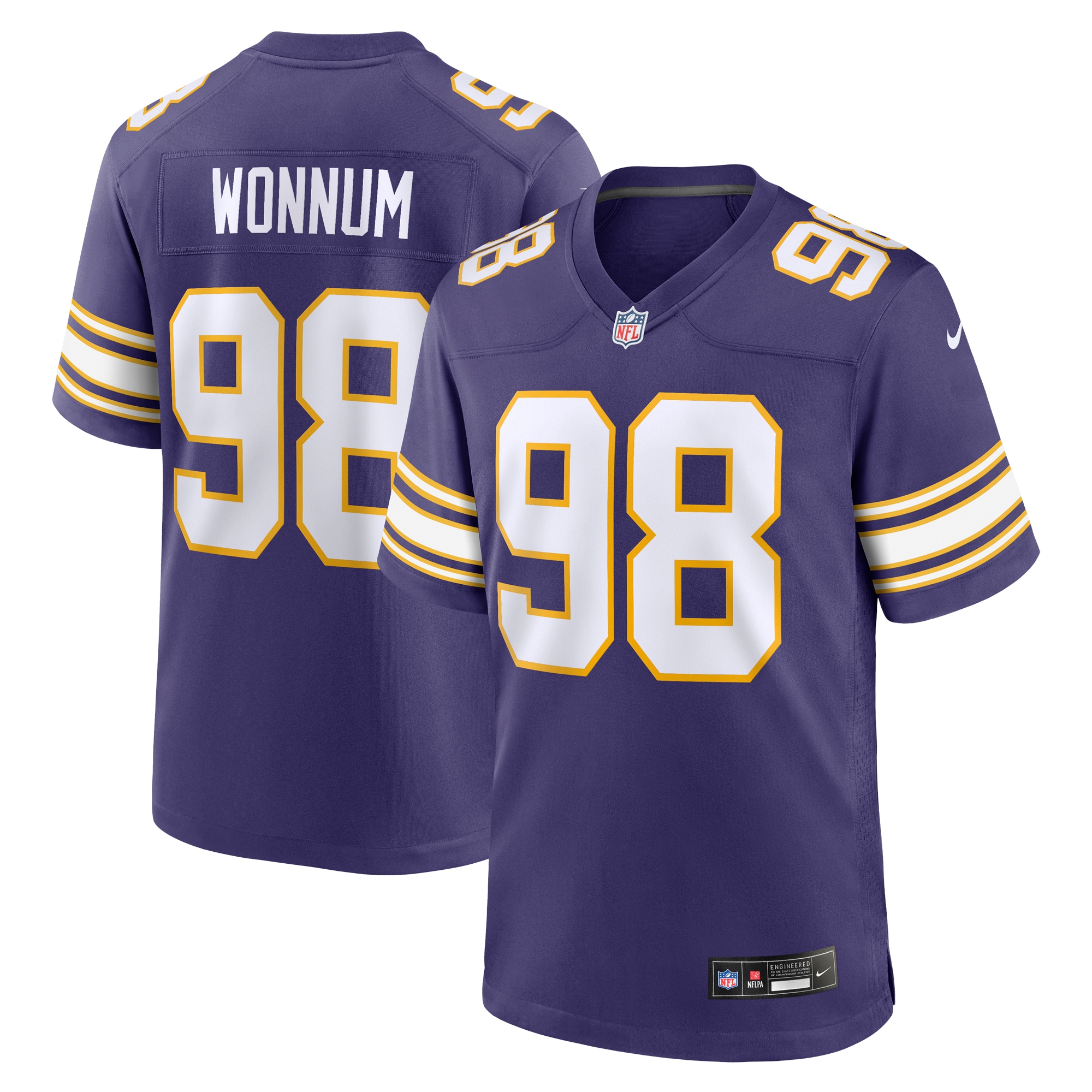 Men's Minnesota Vikings D.J. Wonnum Nike Purple Classic Player Game Jersey