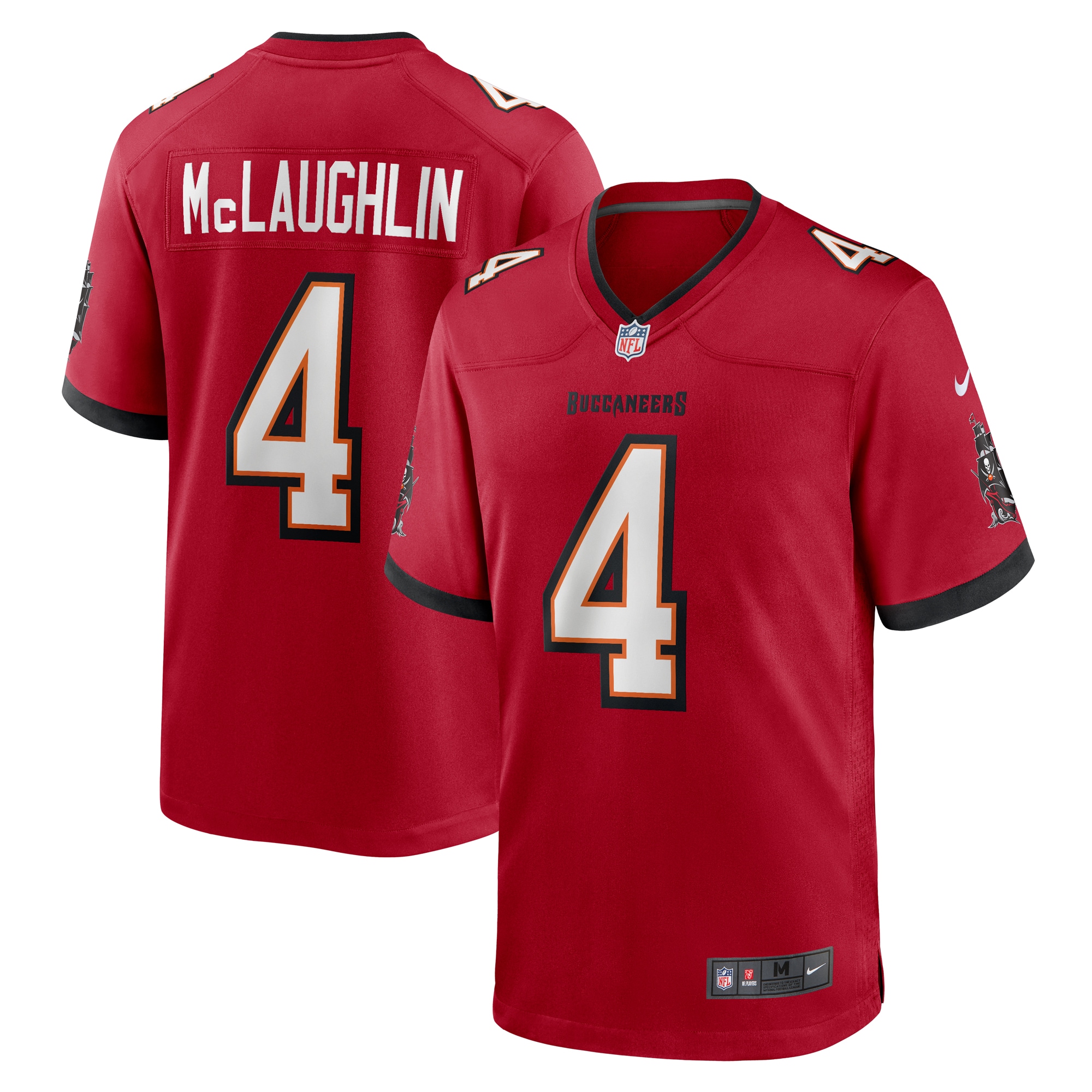 Men's Tampa Bay Buccaneers Chase McLaughlin Nike Red Game Player Jersey