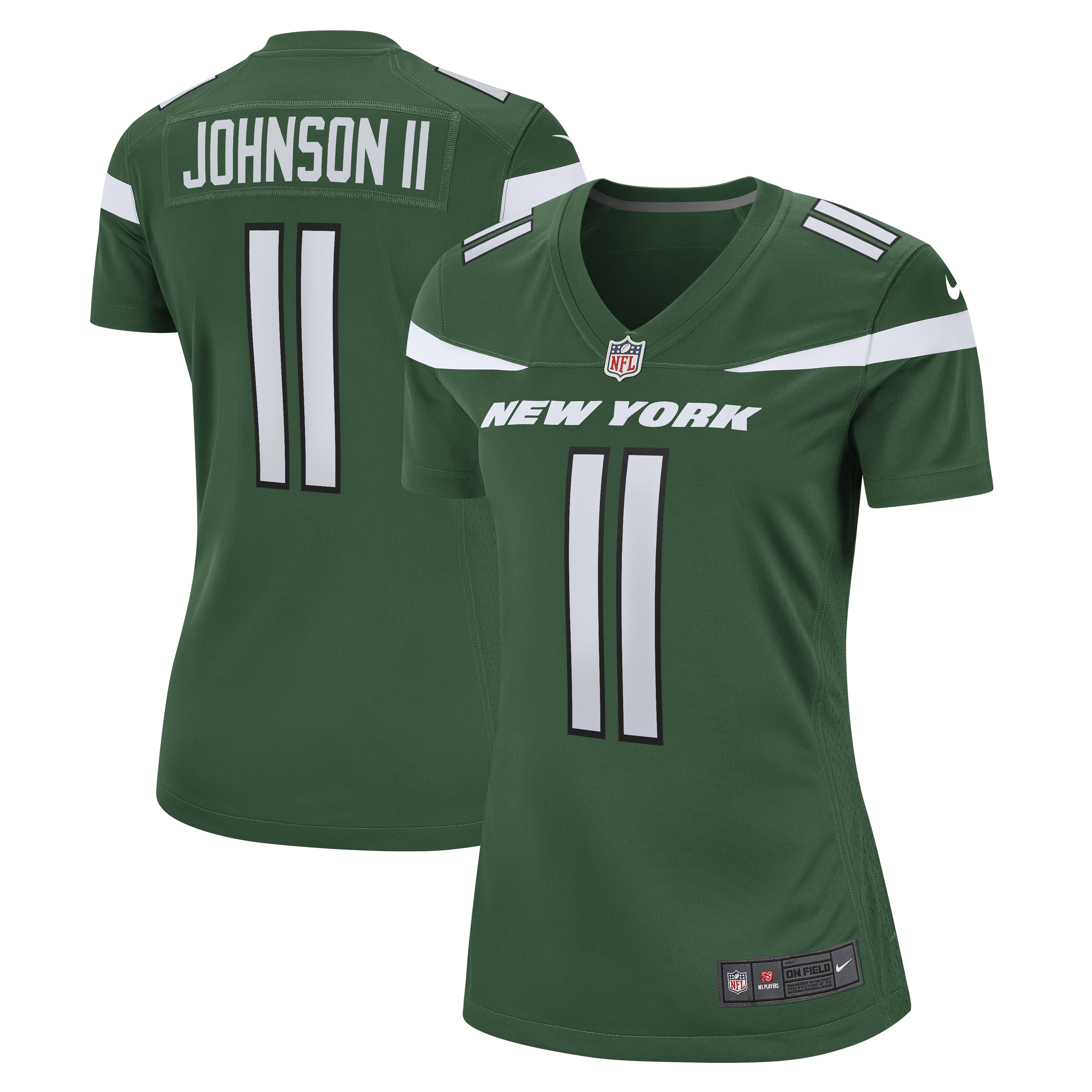 Women's New York Jets Jermaine Johnson II Nike Gotham Green Game Jersey