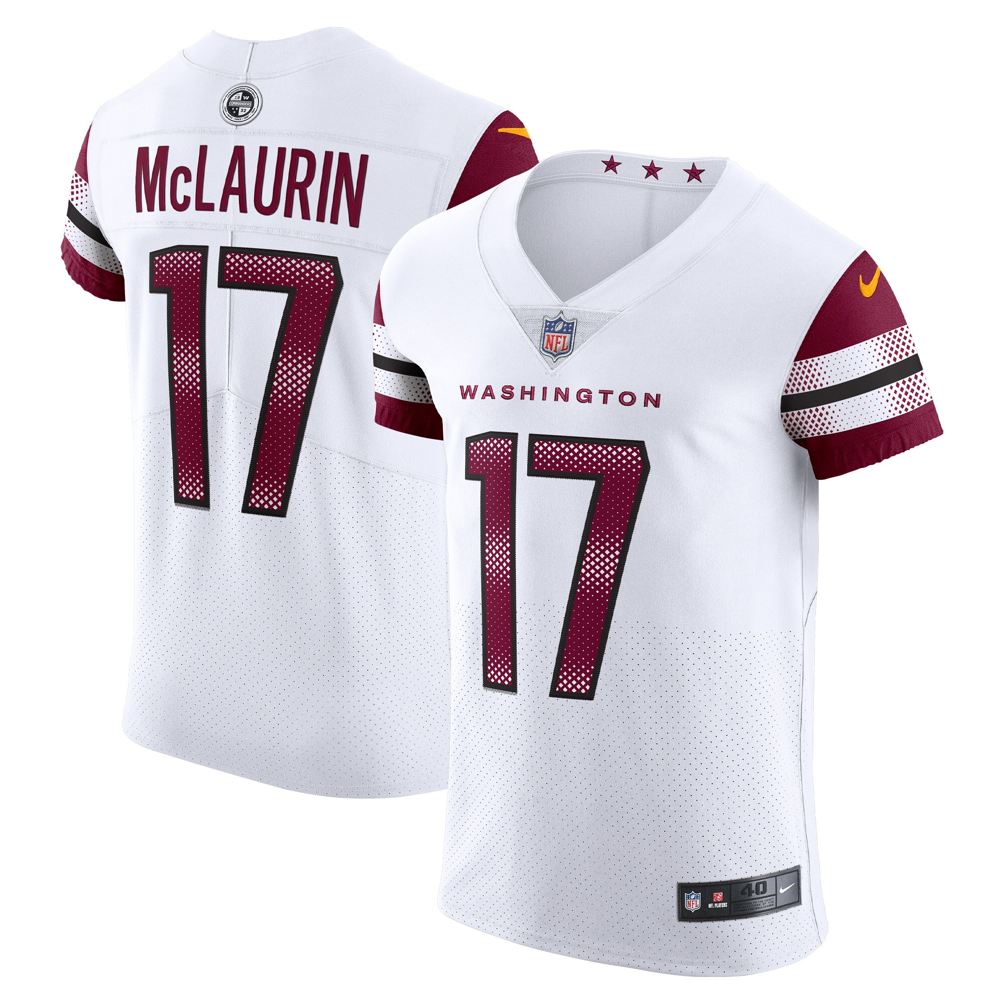 Men's Washington Commanders Terry McLaurin Nike White Vapor Elite Jersey