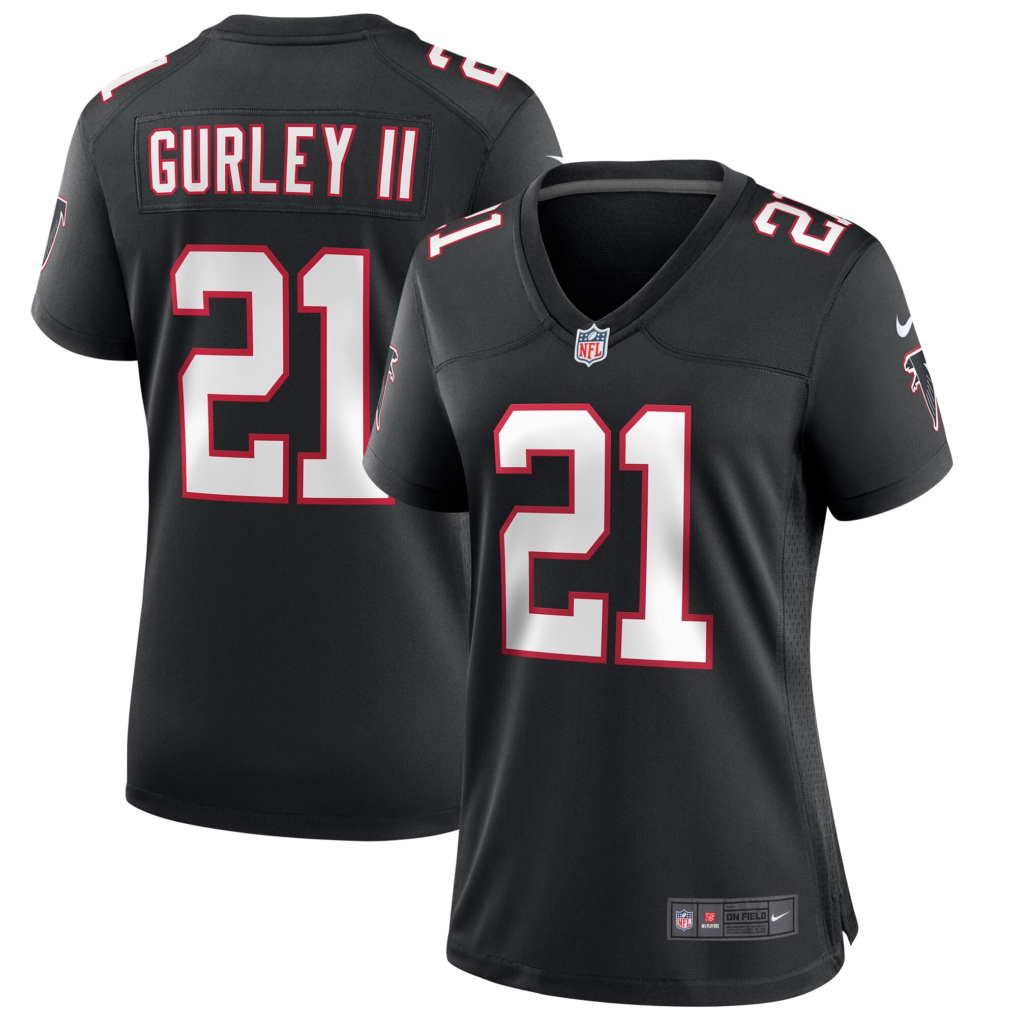Women's Atlanta Falcons Todd Gurley II Nike Black Throwback Game Jersey