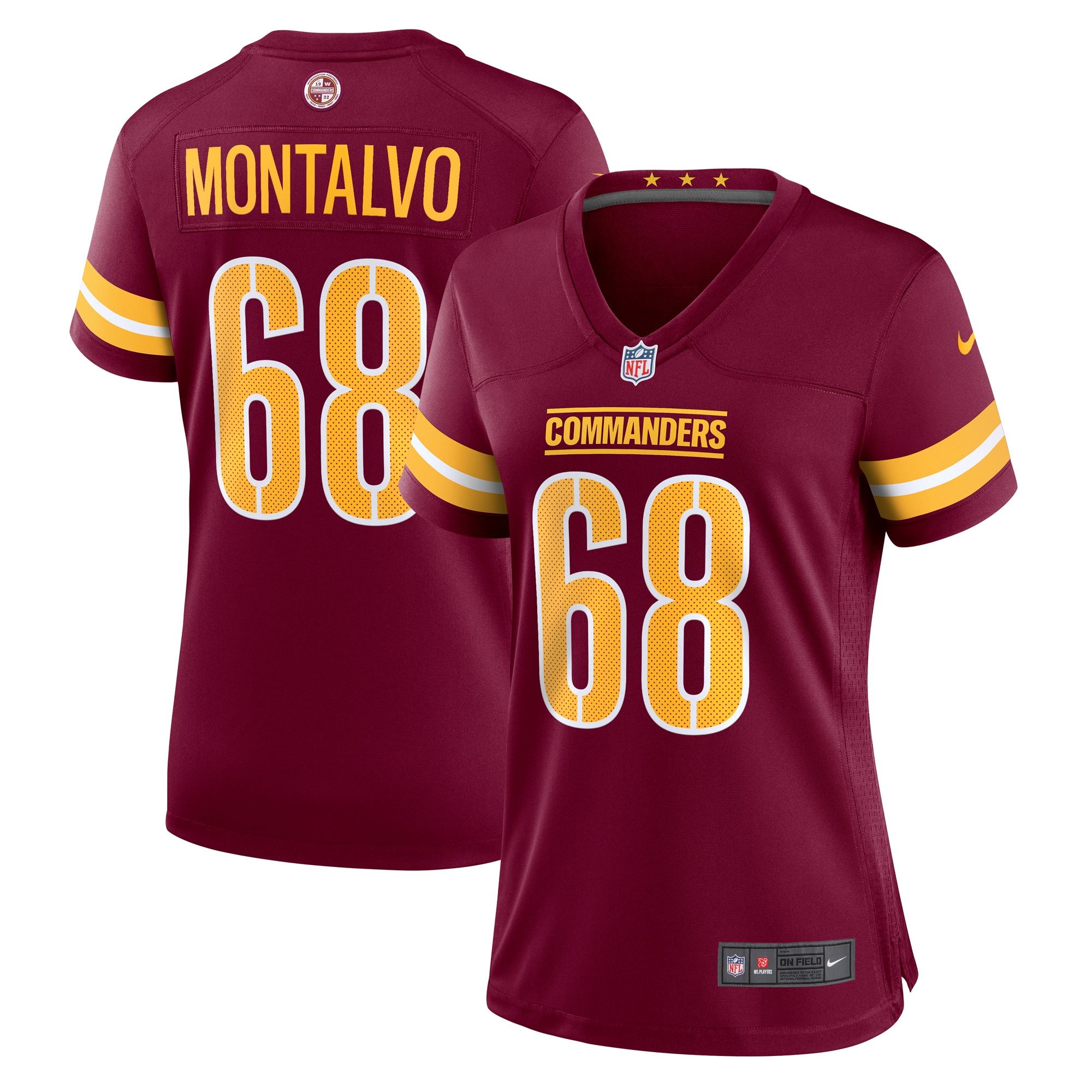 Women's Washington Commanders Anthony Montalvo Nike Burgundy Team Game Jersey