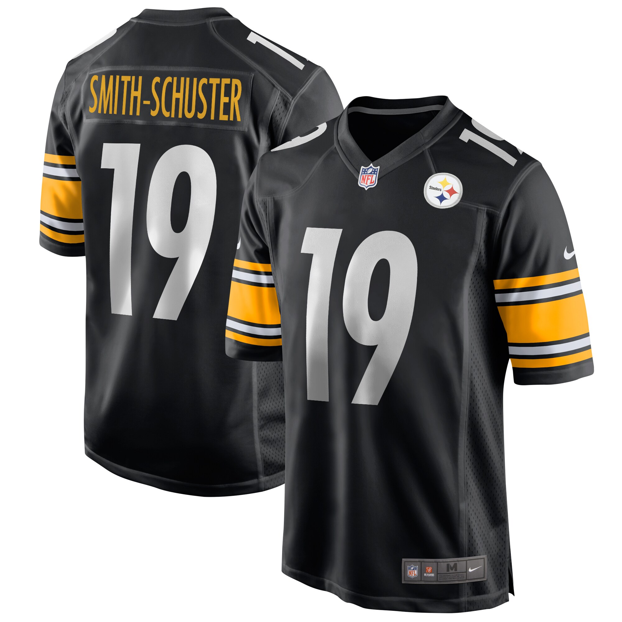 Men's Pittsburgh Steelers JuJu Smith-Schuster Nike Black Team Game Jersey