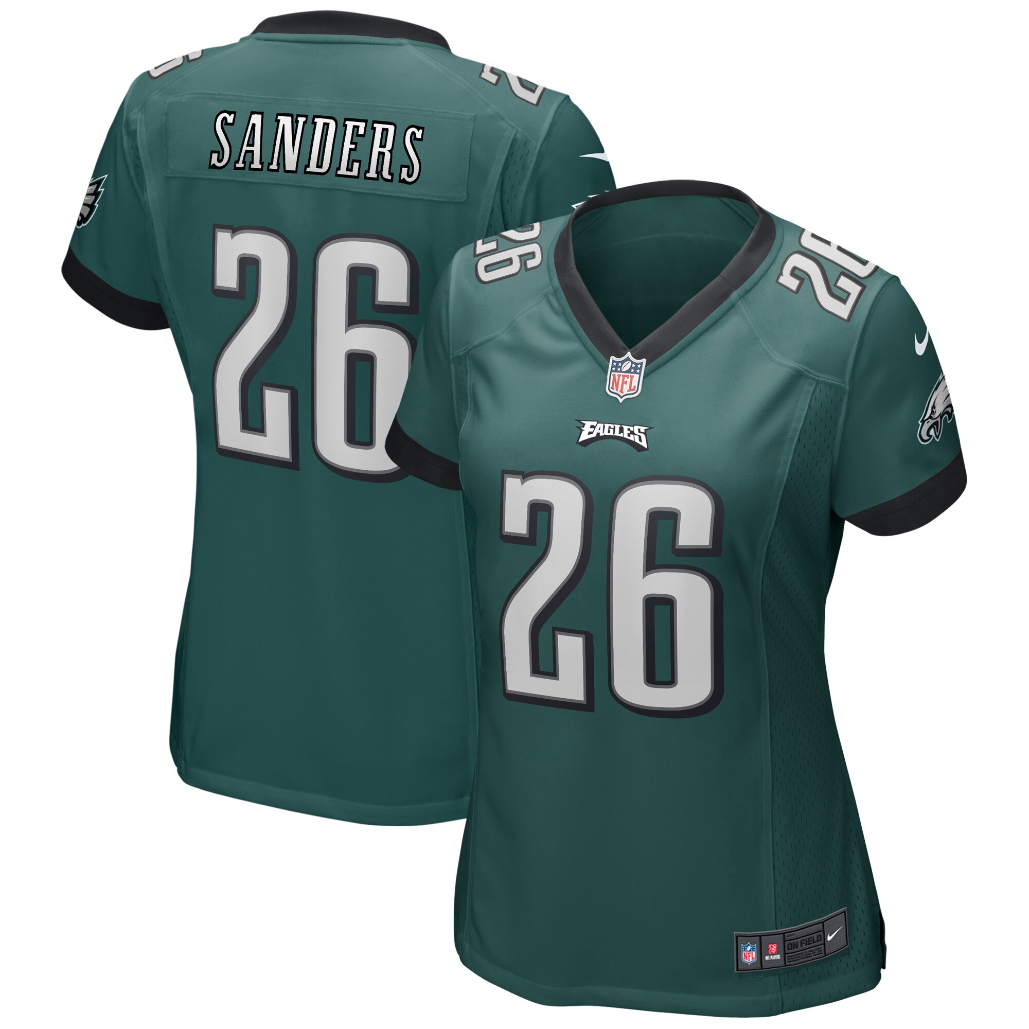 Women's Philadelphia Eagles Miles Sanders Nike Midnight Green Jersey