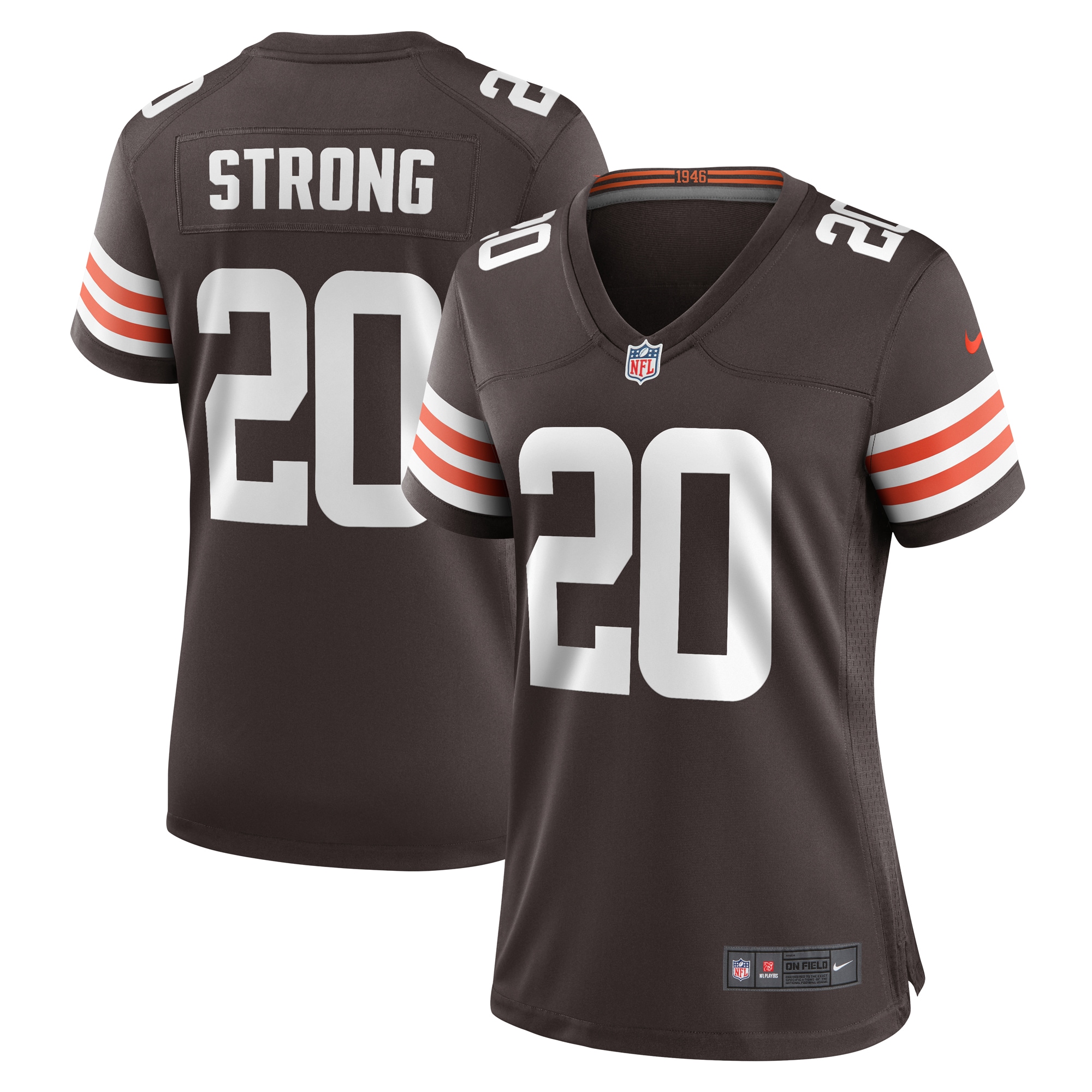 Women's Cleveland Browns Pierre Strong Jr. Nike Brown Team Game Jersey