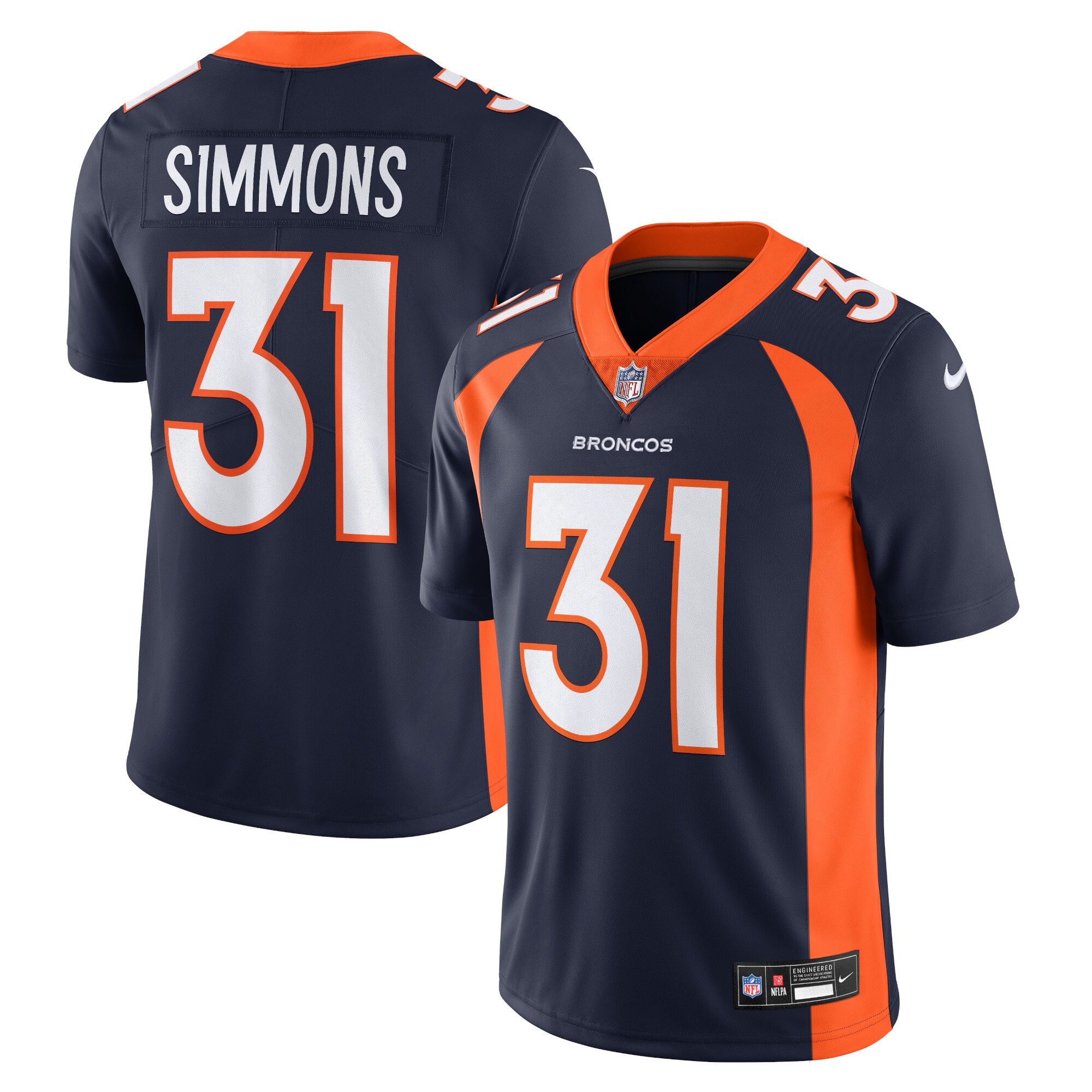 Men's Denver Broncos Justin Simmons Nike Navy Vapor Untouchable Limited Jersey