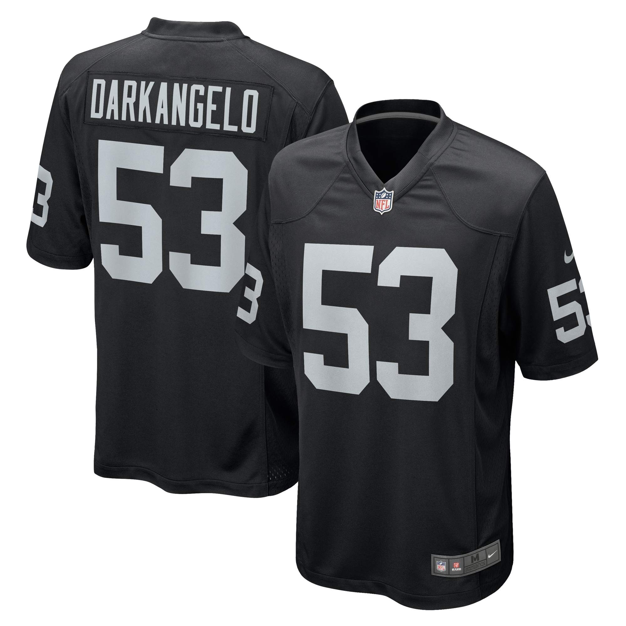 Men's Las Vegas Raiders Isaac Darkangelo Nike Black Team Game Jersey
