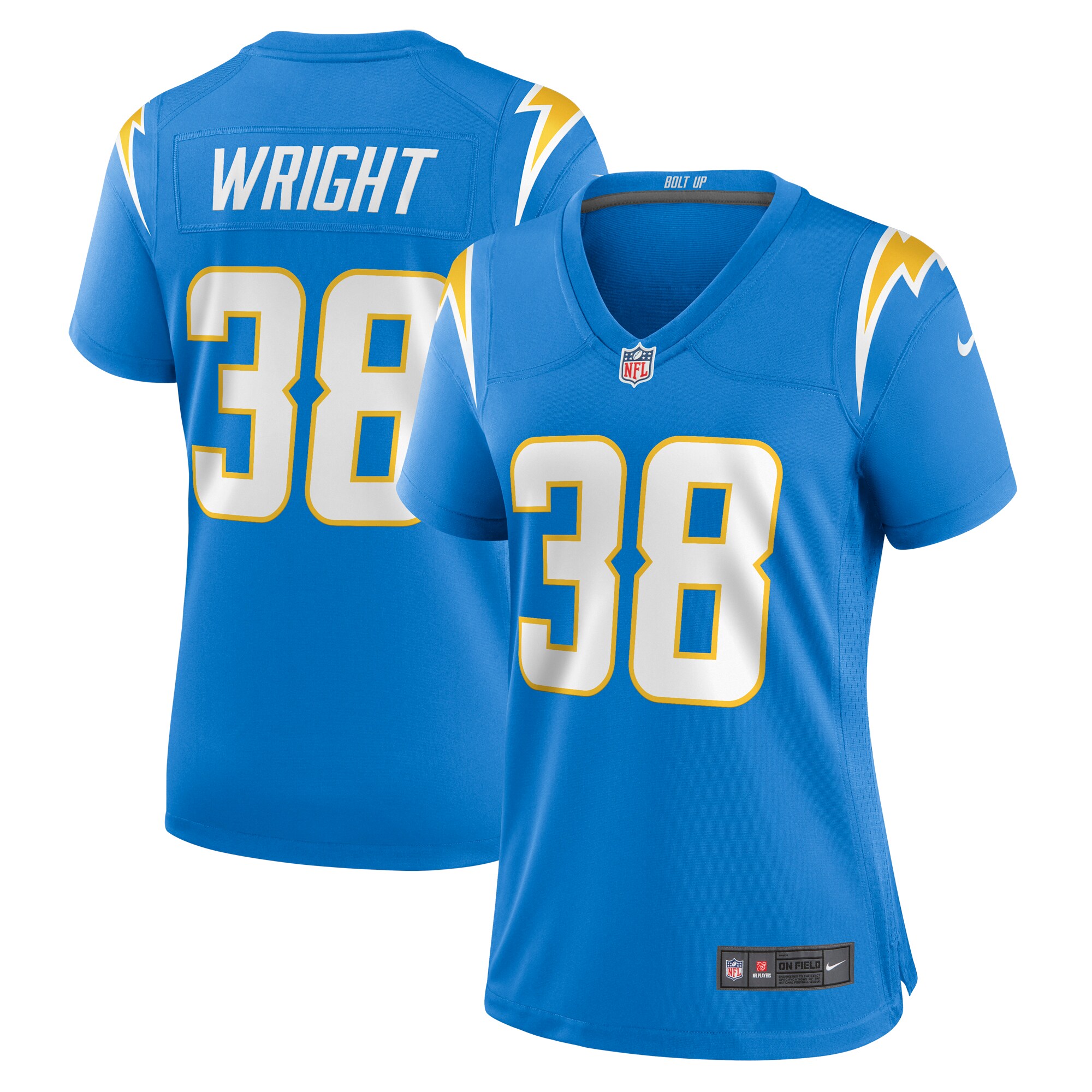 Women's Los Angeles Chargers Milton Wright Nike Powder Blue Game Jersey