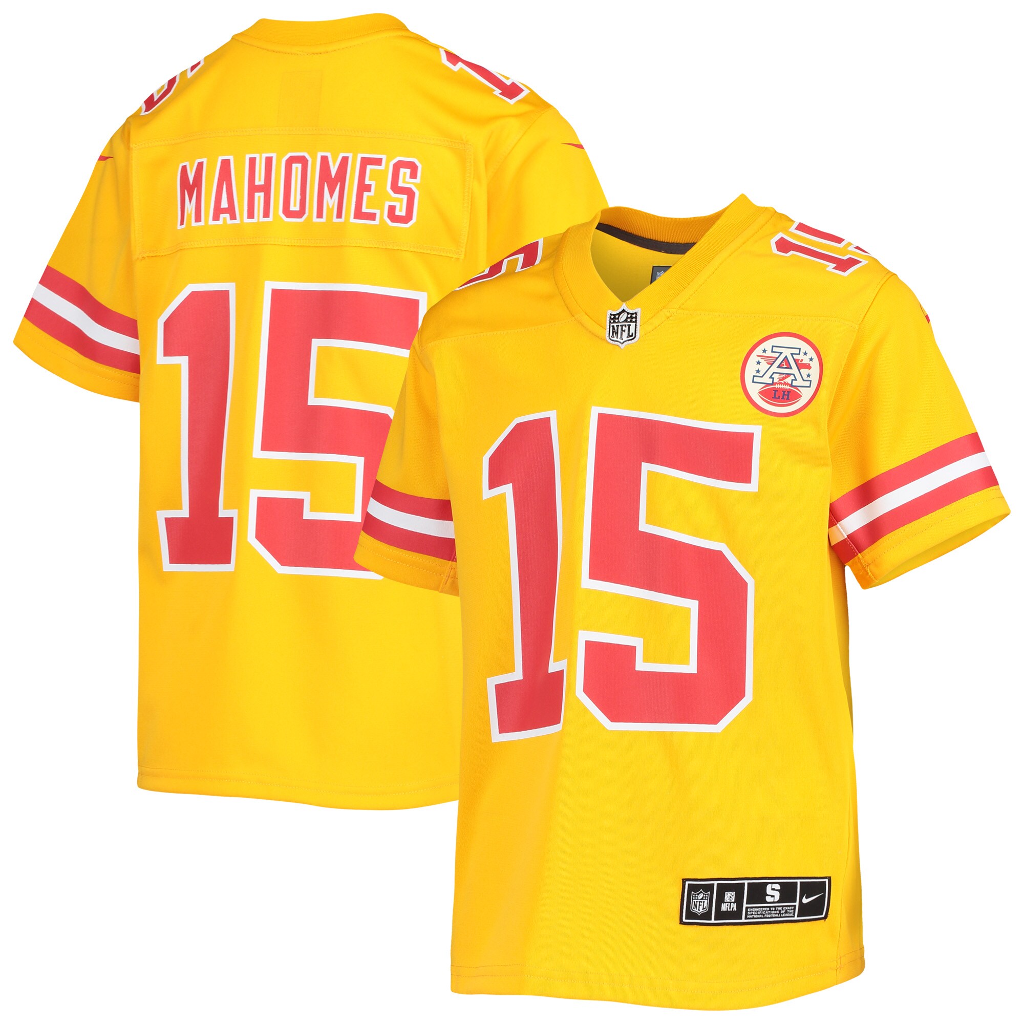 Youth Kansas City Chiefs Patrick Mahomes Nike Gold Inverted Team Game Jersey