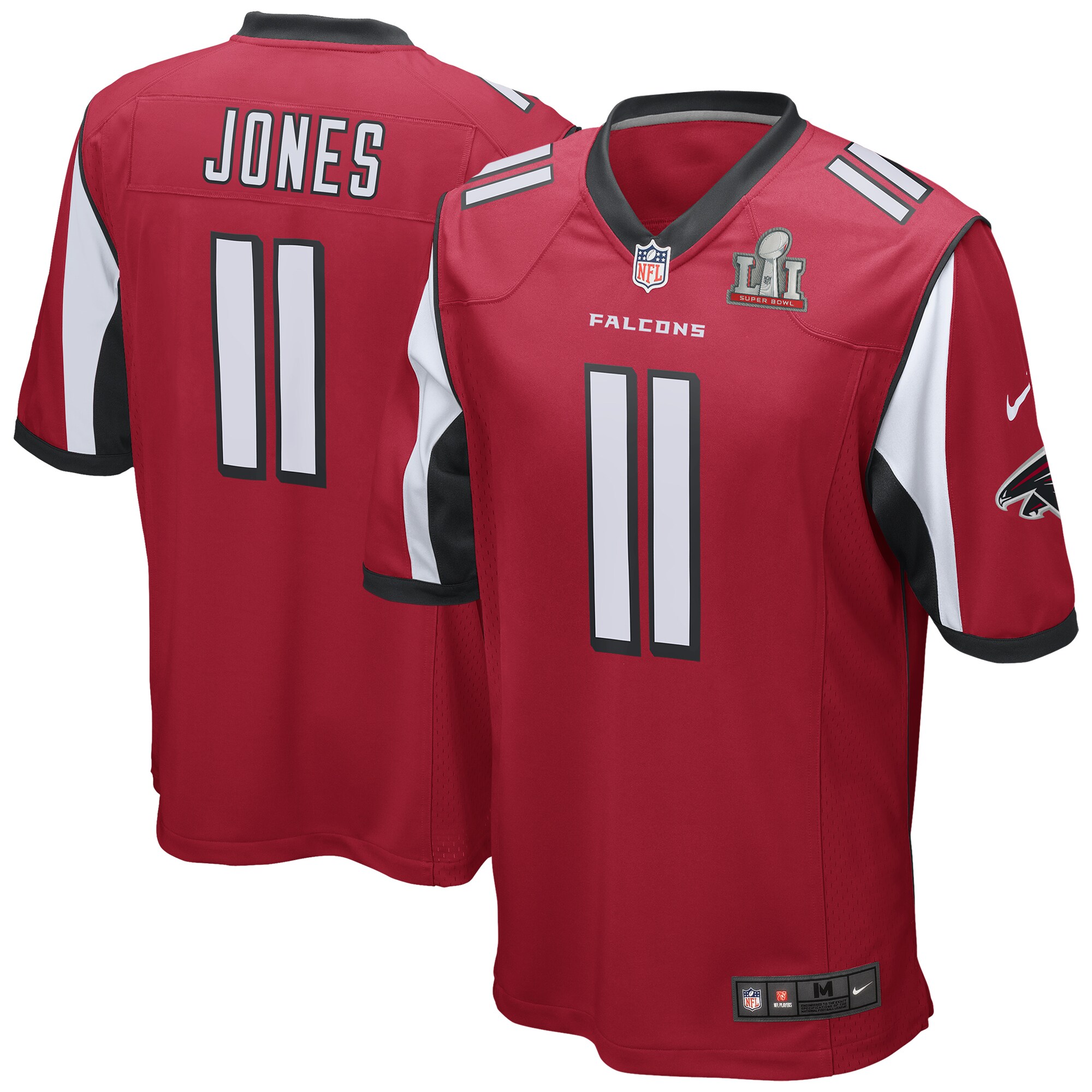 Youth Atlanta Falcons Julio Jones Nike Red Super Bowl LI Bound Game Jersey