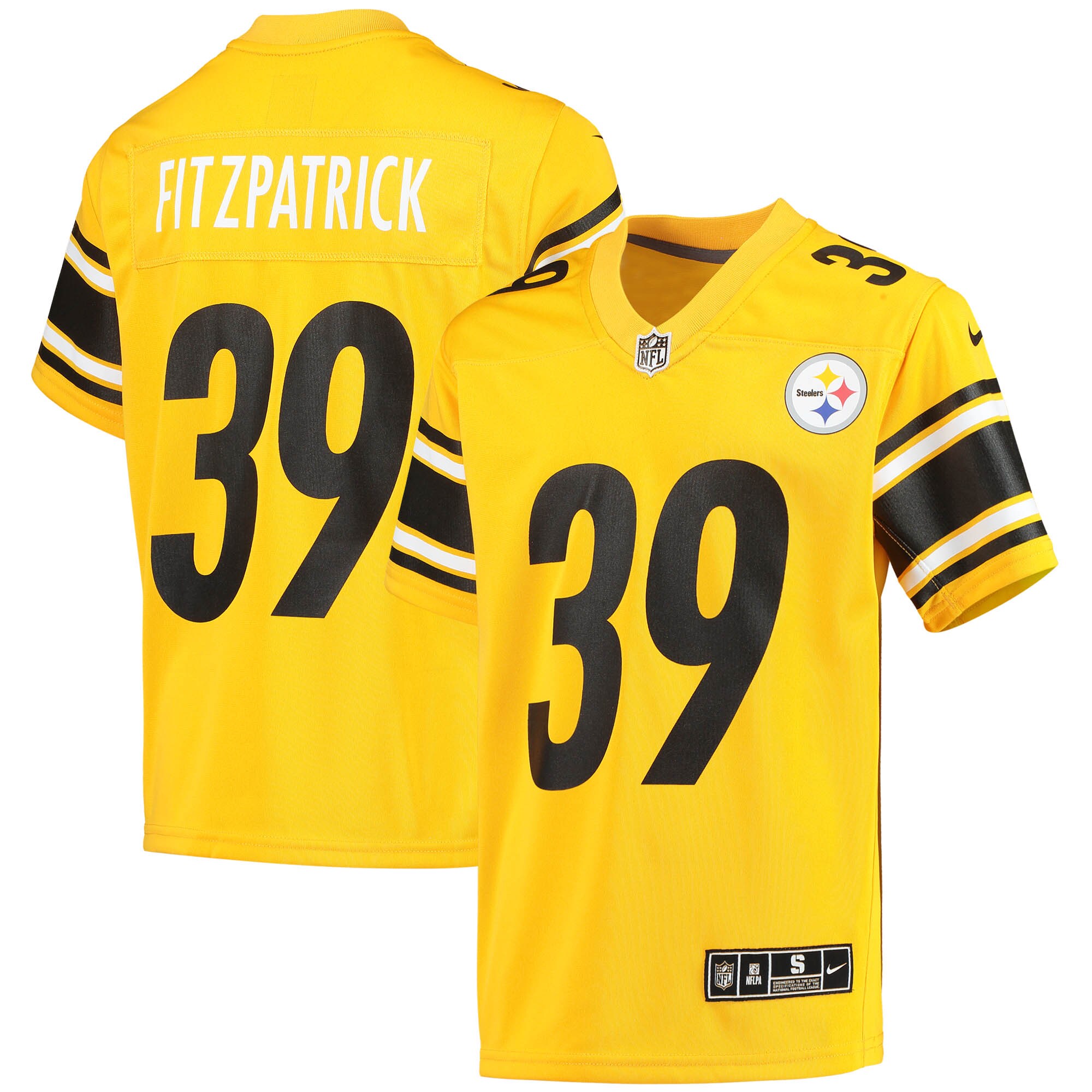 Youth Pittsburgh Steelers Minkah Fitzpatrick Nike Gold Inverted Team Game Jersey