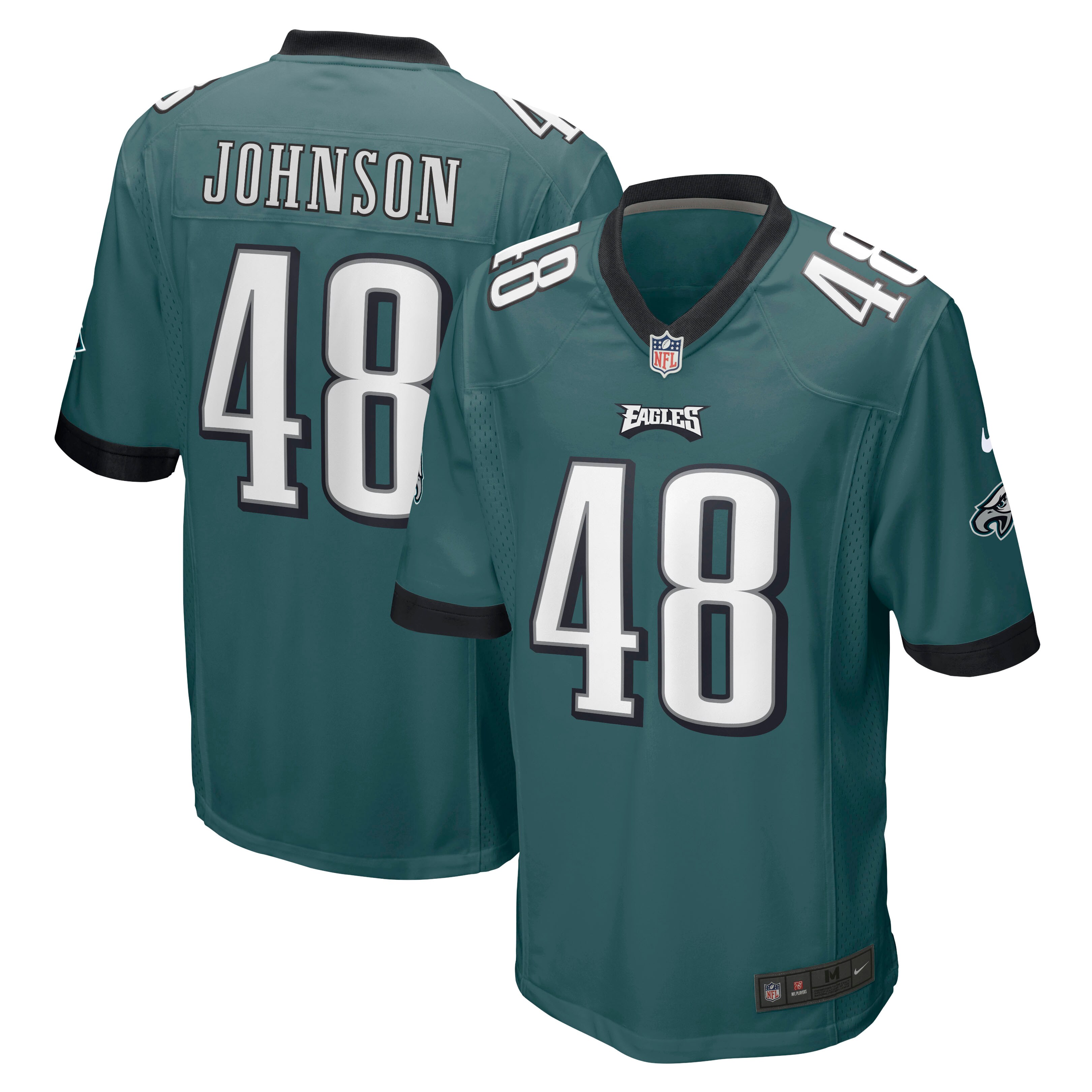 Men's Philadelphia Eagles Patrick Johnson Nike Midnight Green Game Player Jersey