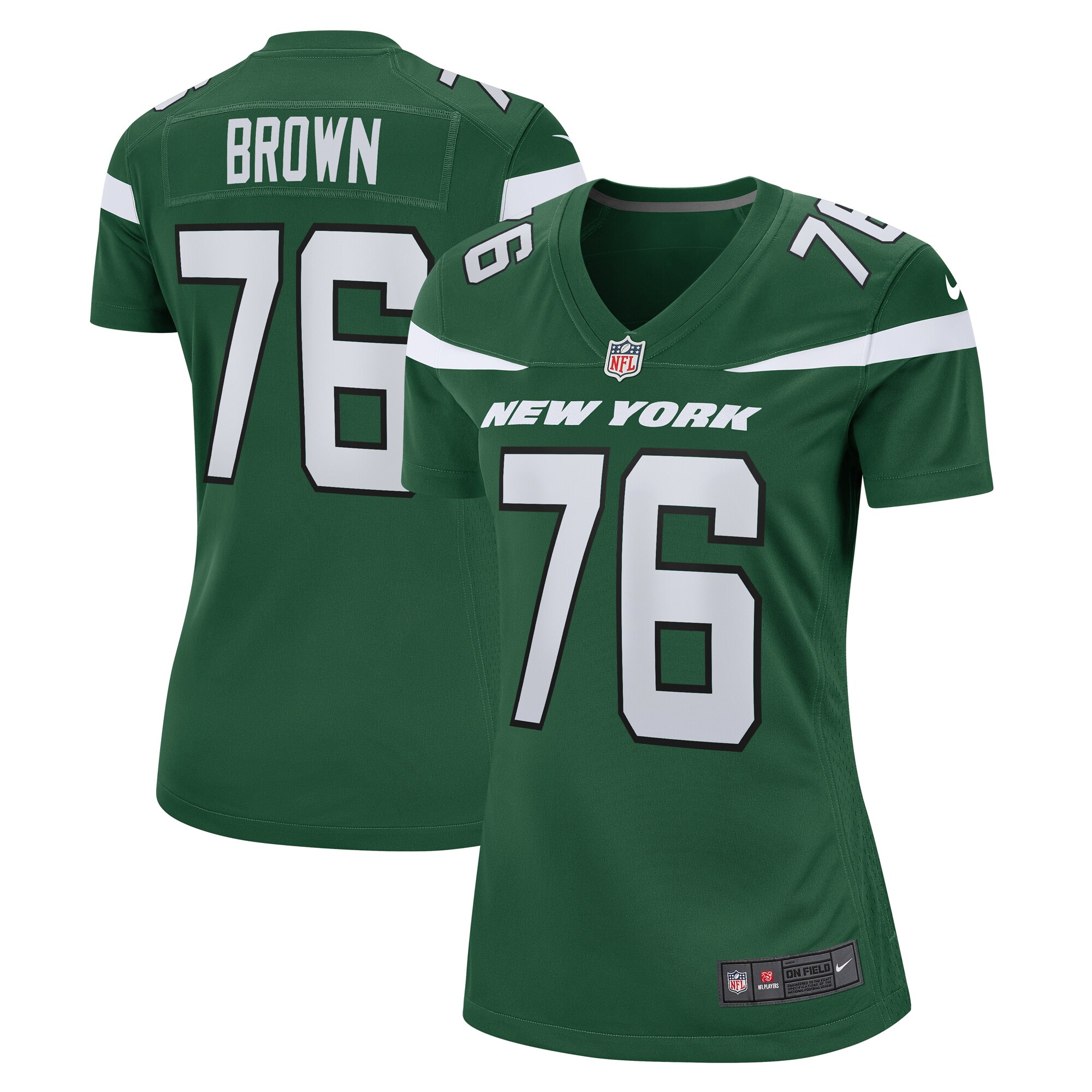 Women's New York Jets Duane Brown Nike Gotham Green Team Game Jersey