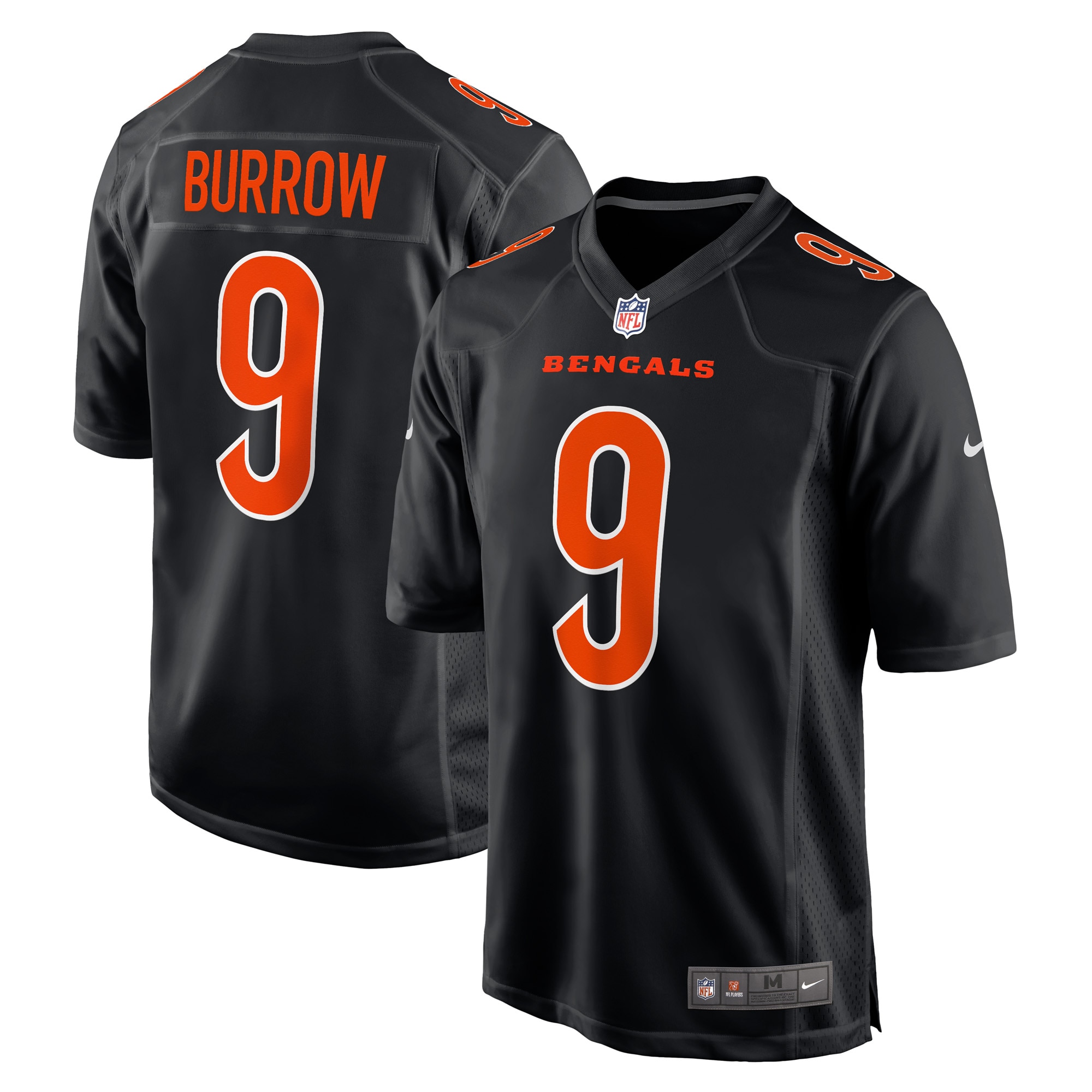 Men's Cincinnati Bengals Joe Burrow Nike Black Game Fashion Jersey