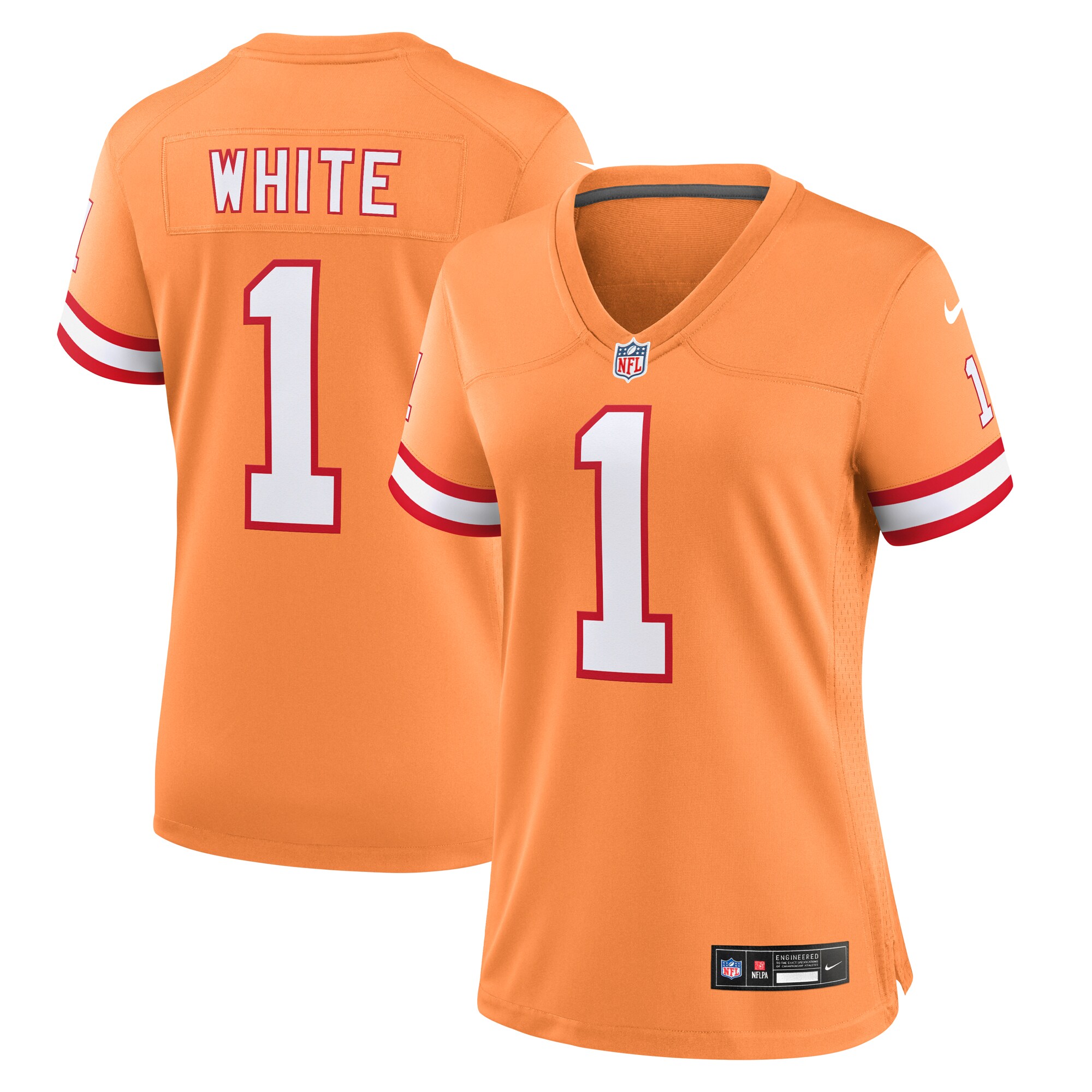 Women's Tampa Bay Buccaneers Rachaad White Nike Orange Throwback Game Jersey