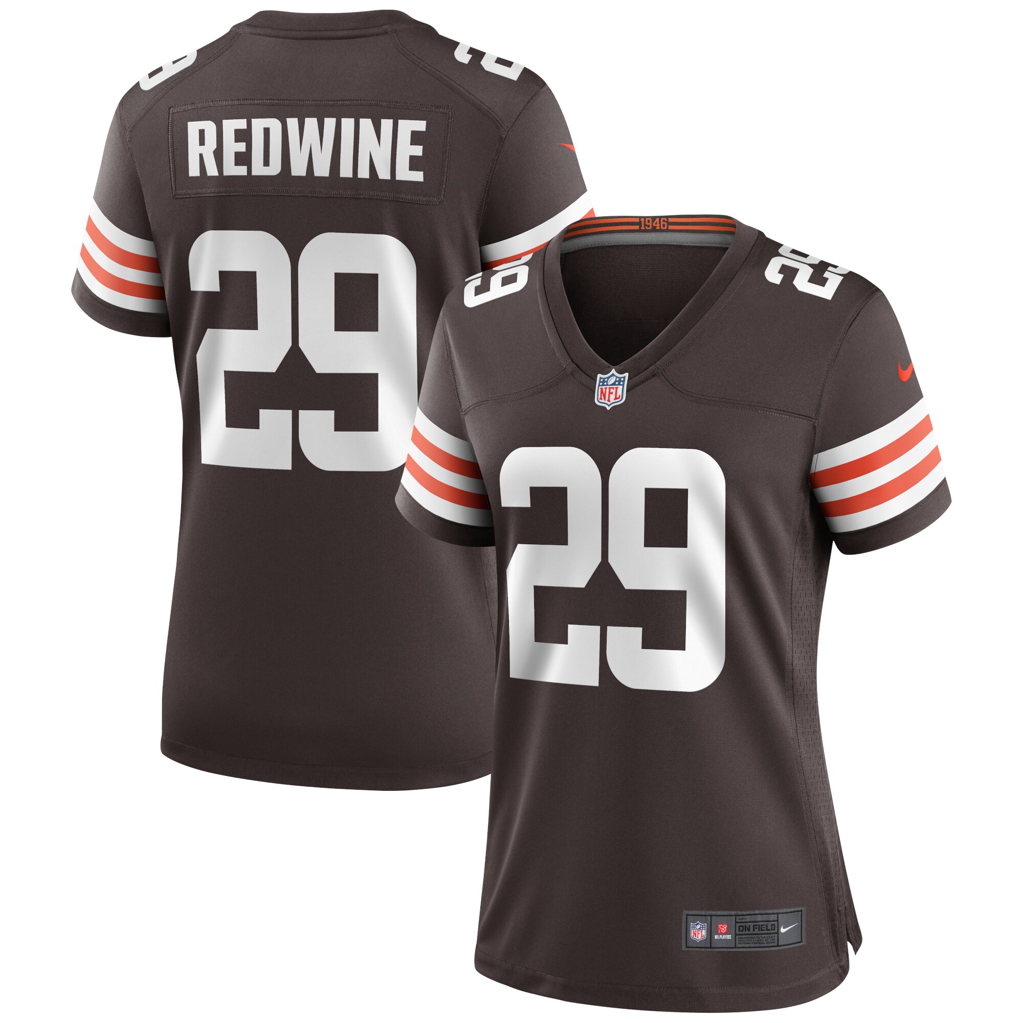Women's Cleveland Browns Sheldrick Redwine Nike Brown Game Jersey