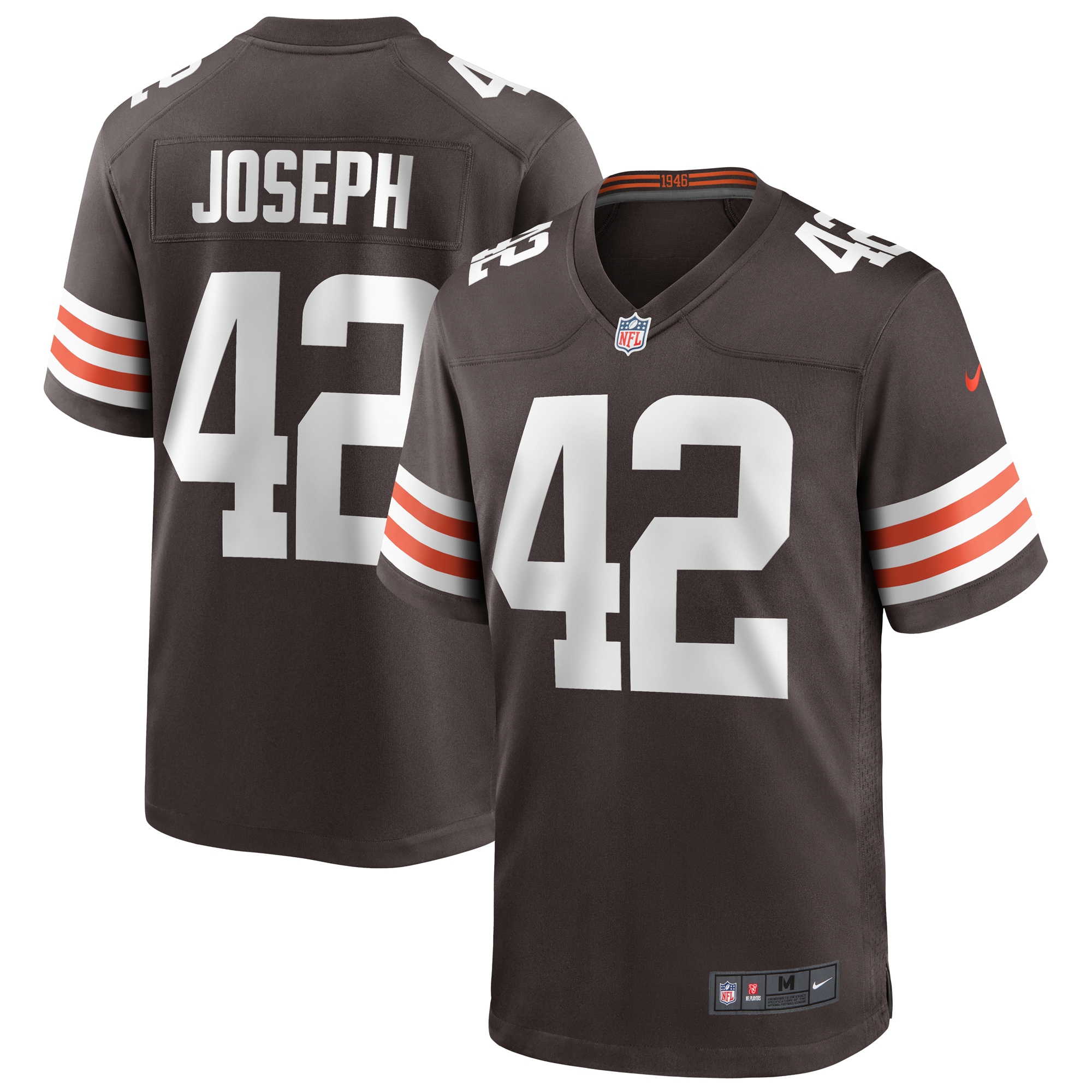 Men's Cleveland Browns Karl Joseph Nike Brown Game Player Jersey
