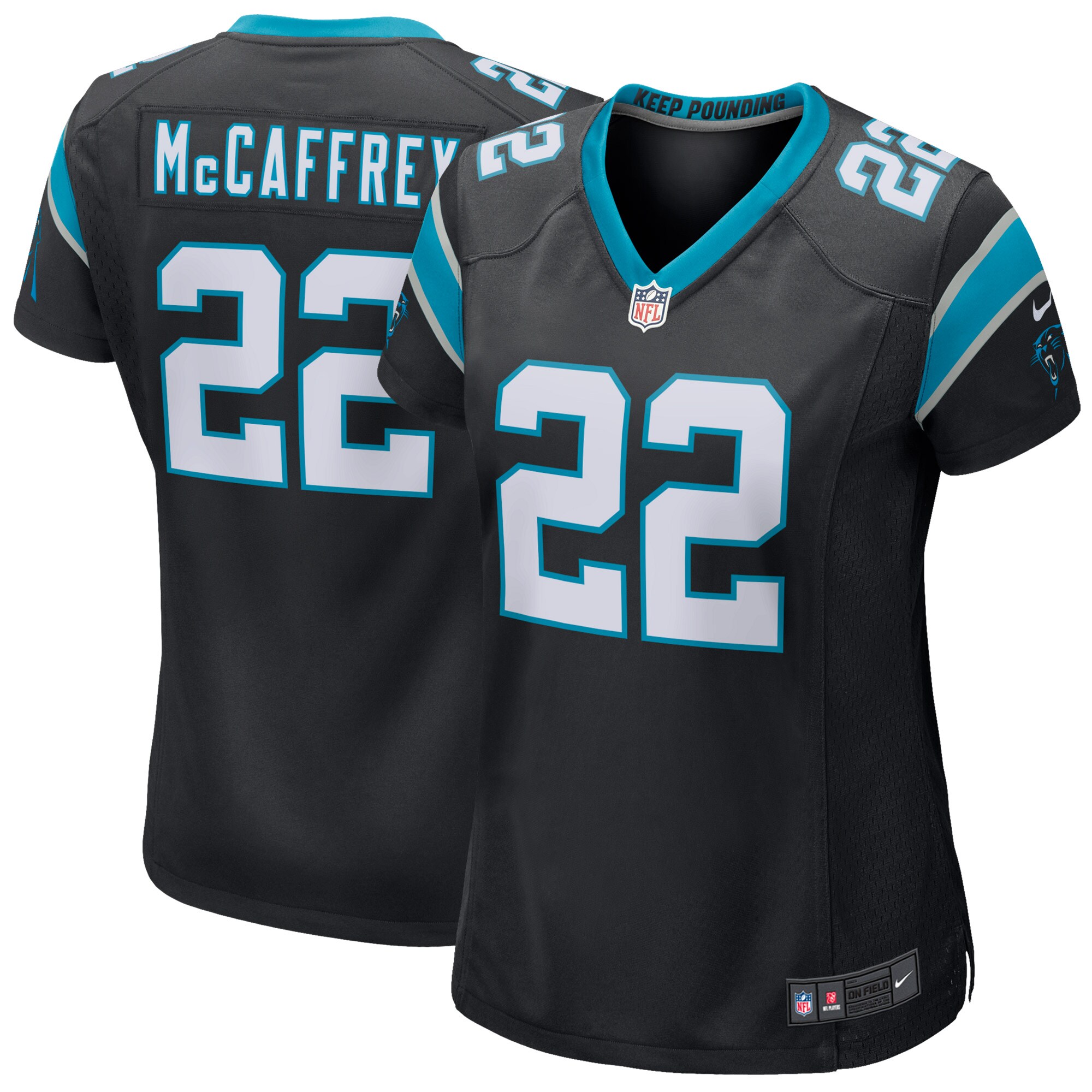 Women's Carolina Panthers Christian McCaffrey Nike Black Player Jersey
