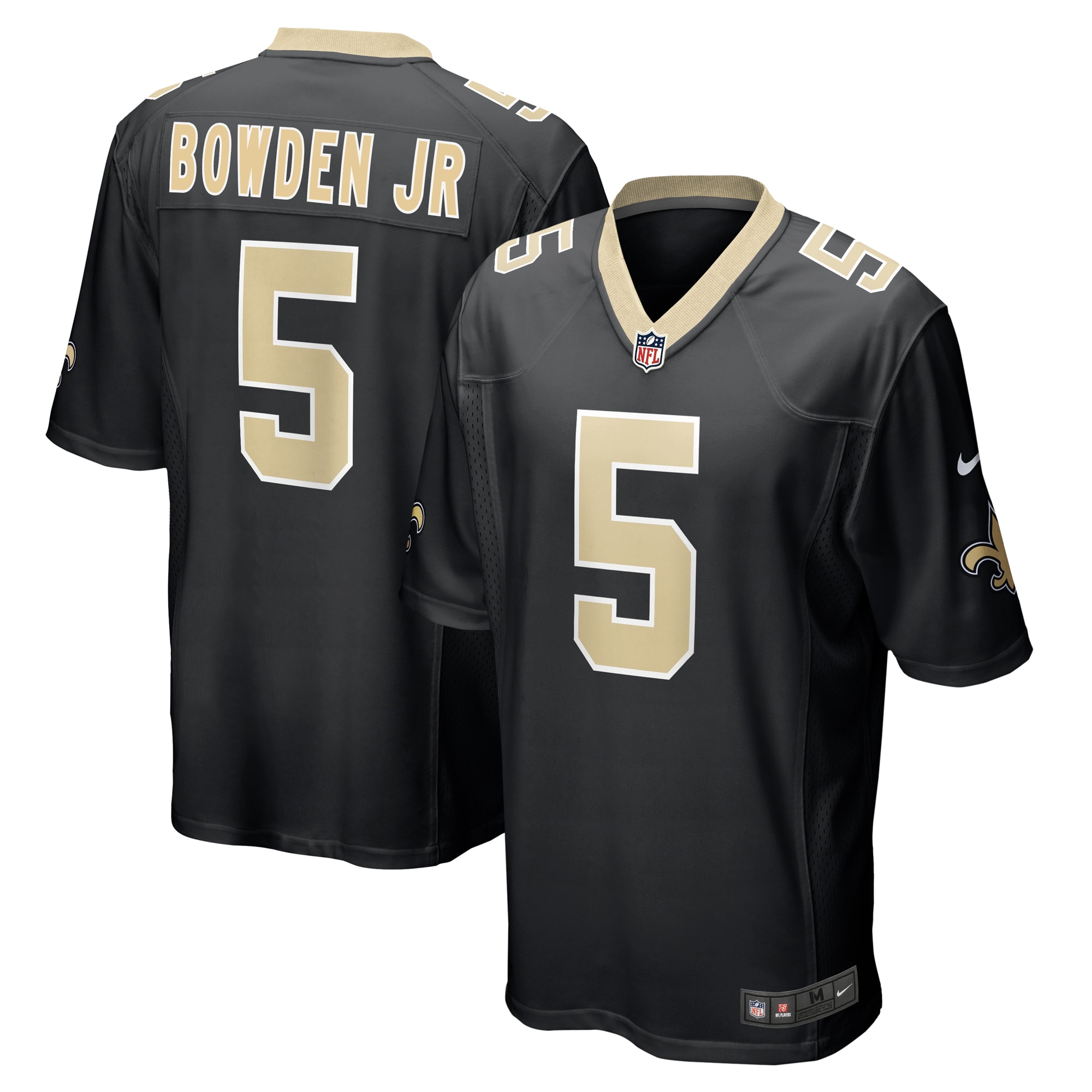 Men's New Orleans Saints Lynn Bowden Jr. Nike Black Team Game Jersey