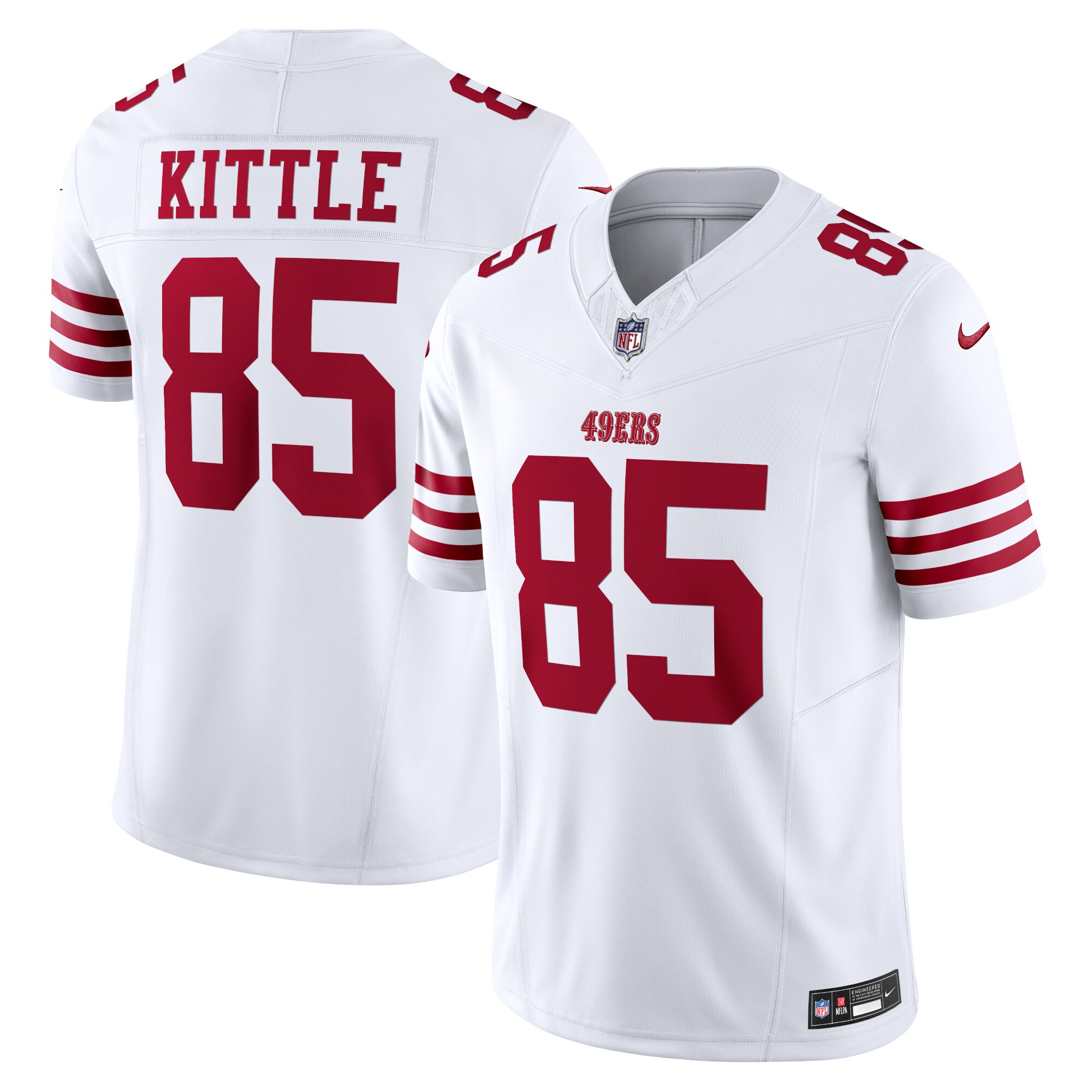 Men's San Francisco 49ers George Kittle Nike White Vapor F.U.S.E. Limited Jersey