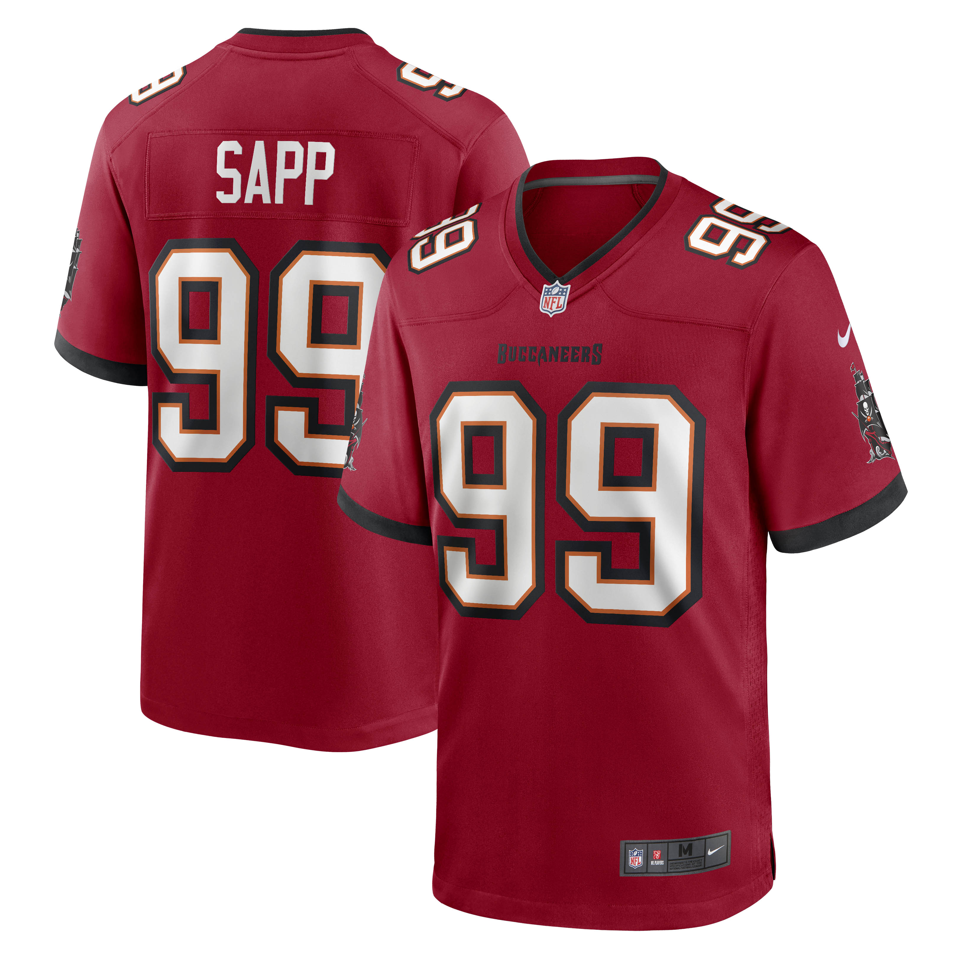 Men's Tampa Bay Buccaneers Warren Sapp Nike Red Retired Player Jersey