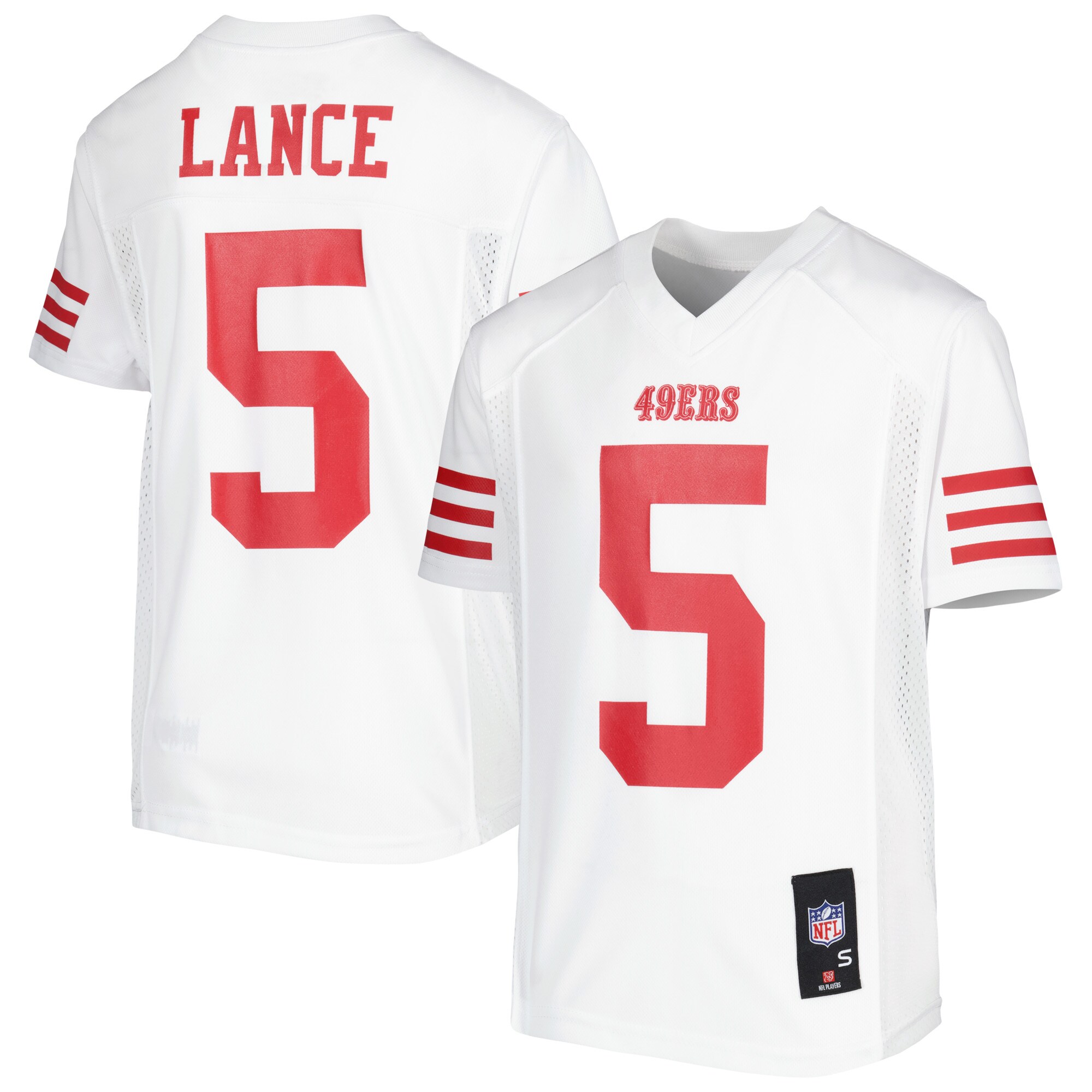 Youth San Francisco 49ers Trey Lance White Team Replica Player Jersey