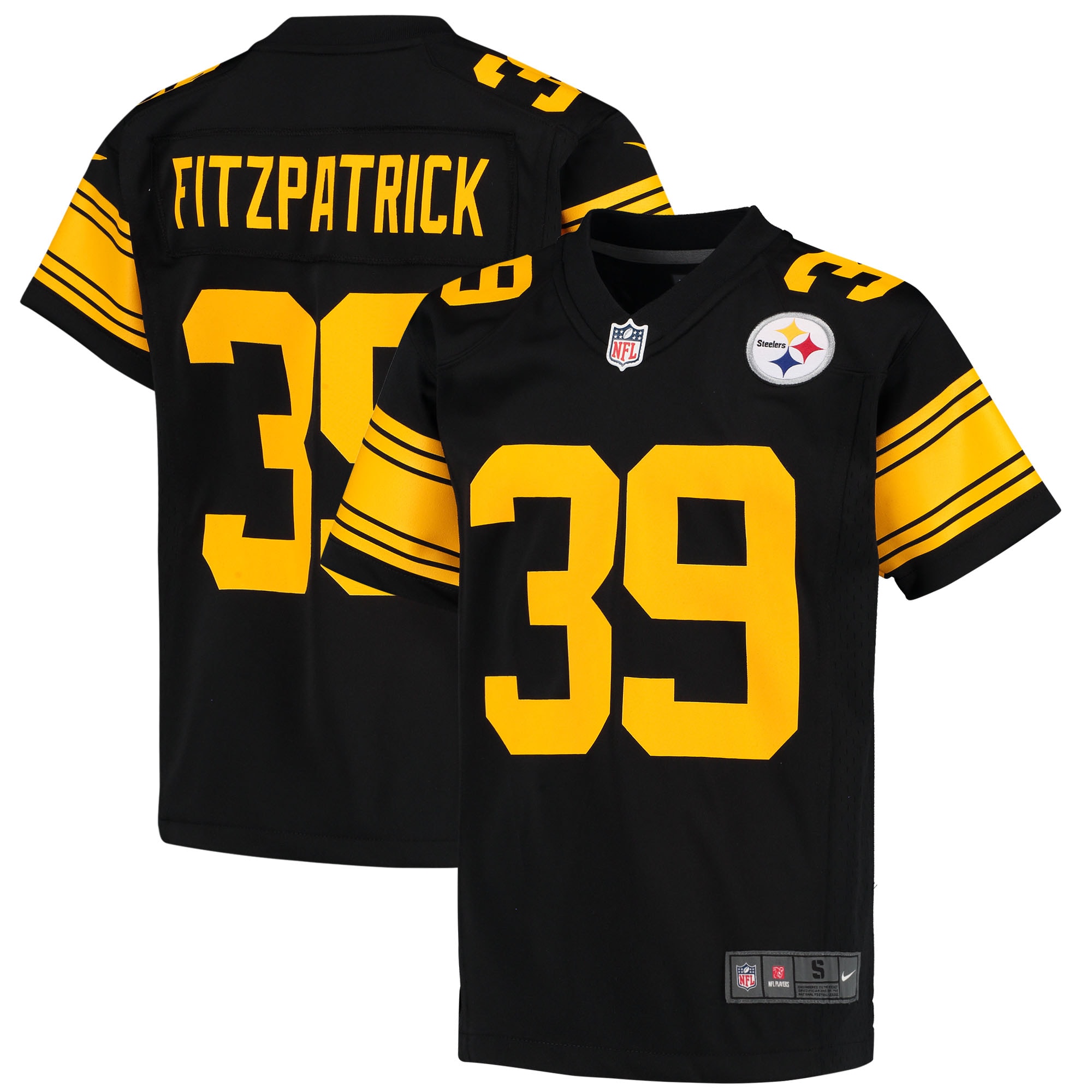 Youth Pittsburgh Steelers Minkah Fitzpatrick Nike Black Game Jersey