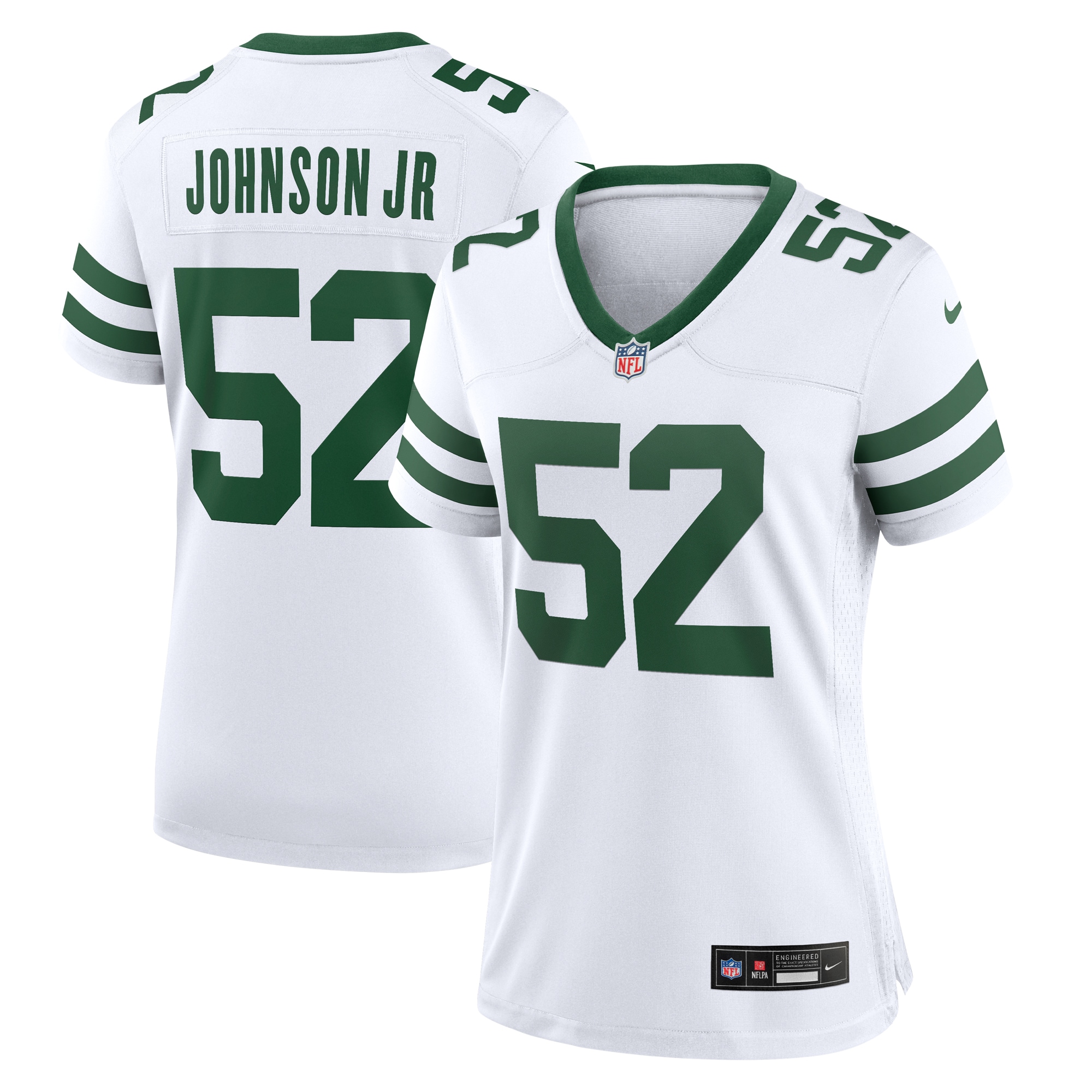 Women's New York Jets Jermaine Johnson II Nike White Legacy Player Game Jersey