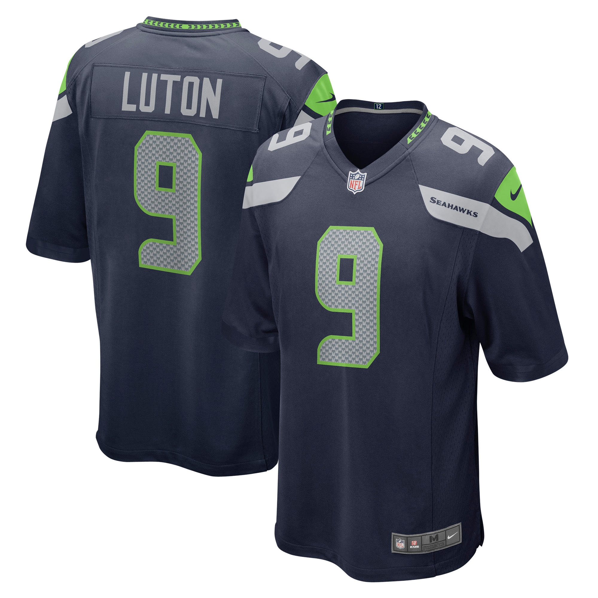 Men's Seattle Seahawks Jake Luton Nike College Navy Game Player Jersey