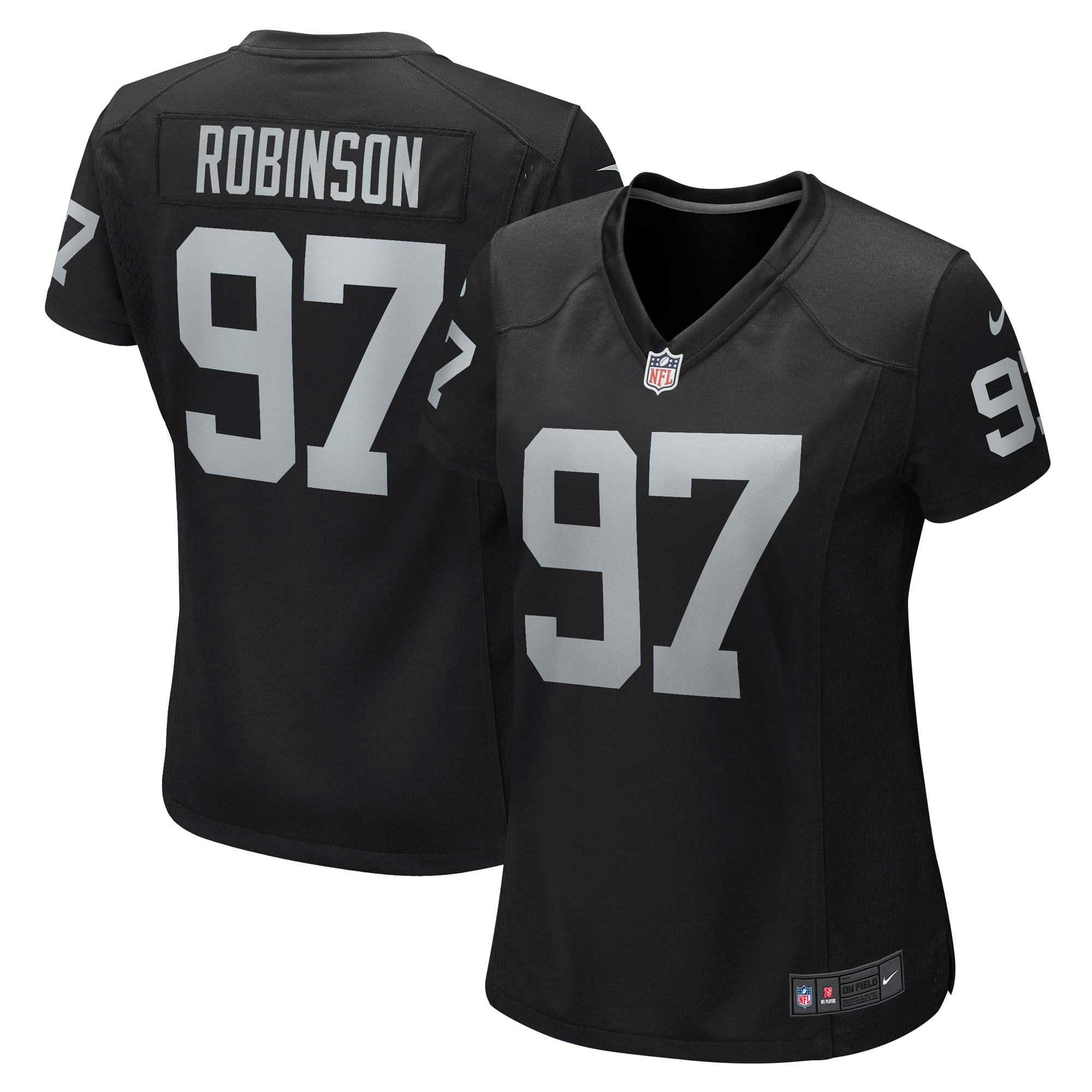 Women's Las Vegas Raiders Janarius Robinson Nike Black Team Game Jersey