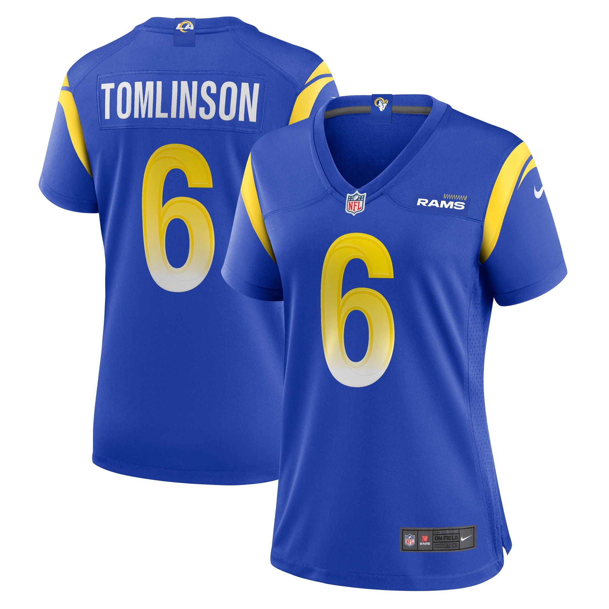 Women's Los Angeles Rams Tre'Vius Hodges-Tomlinson Nike Royal Team Game Jersey