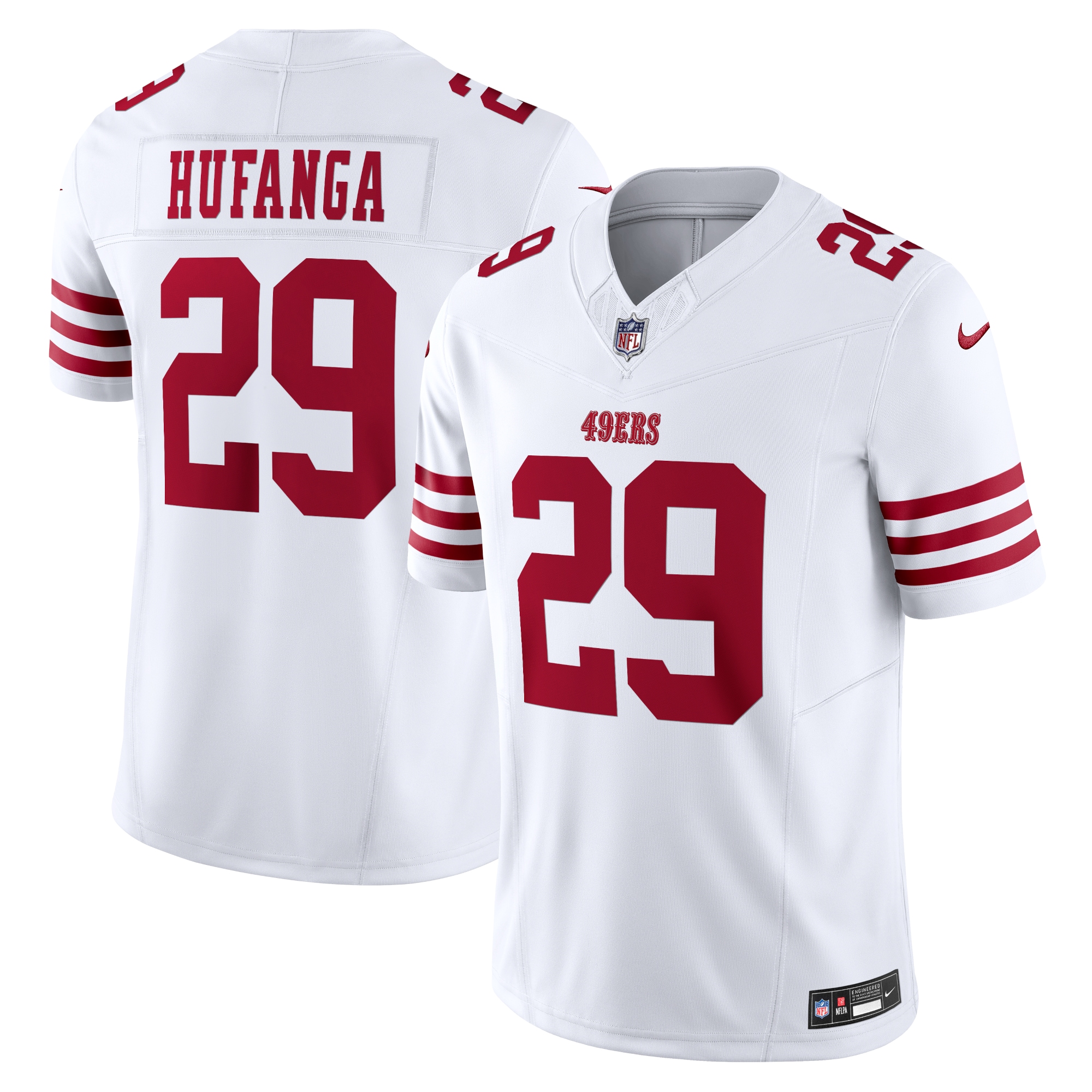 Men's San Francisco 49ers Talanoa Hufanga Nike White Vapor F.U.S.E. Limited Jersey