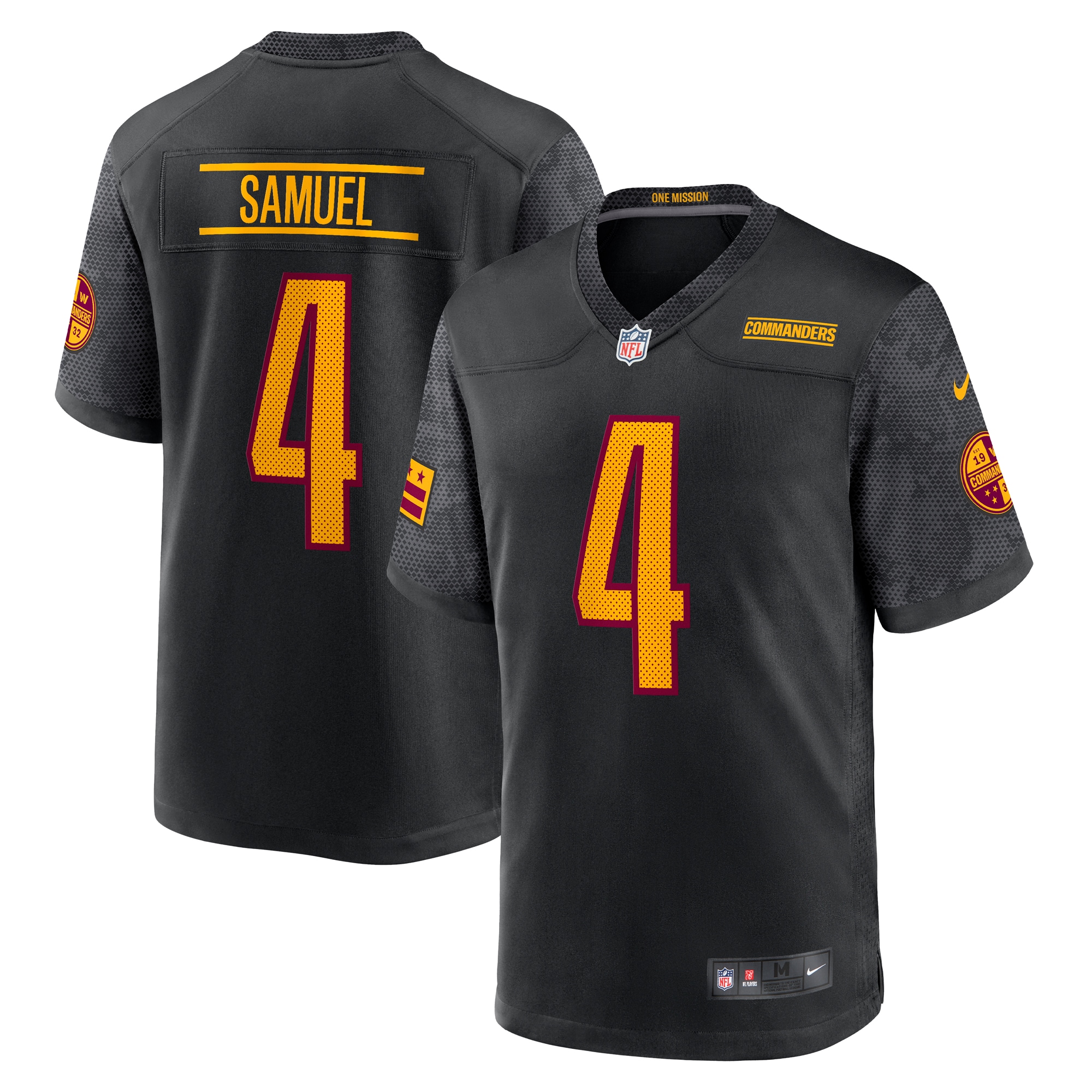 Men's Washington Commanders Curtis Samuel Nike Black Alternate Game Jersey