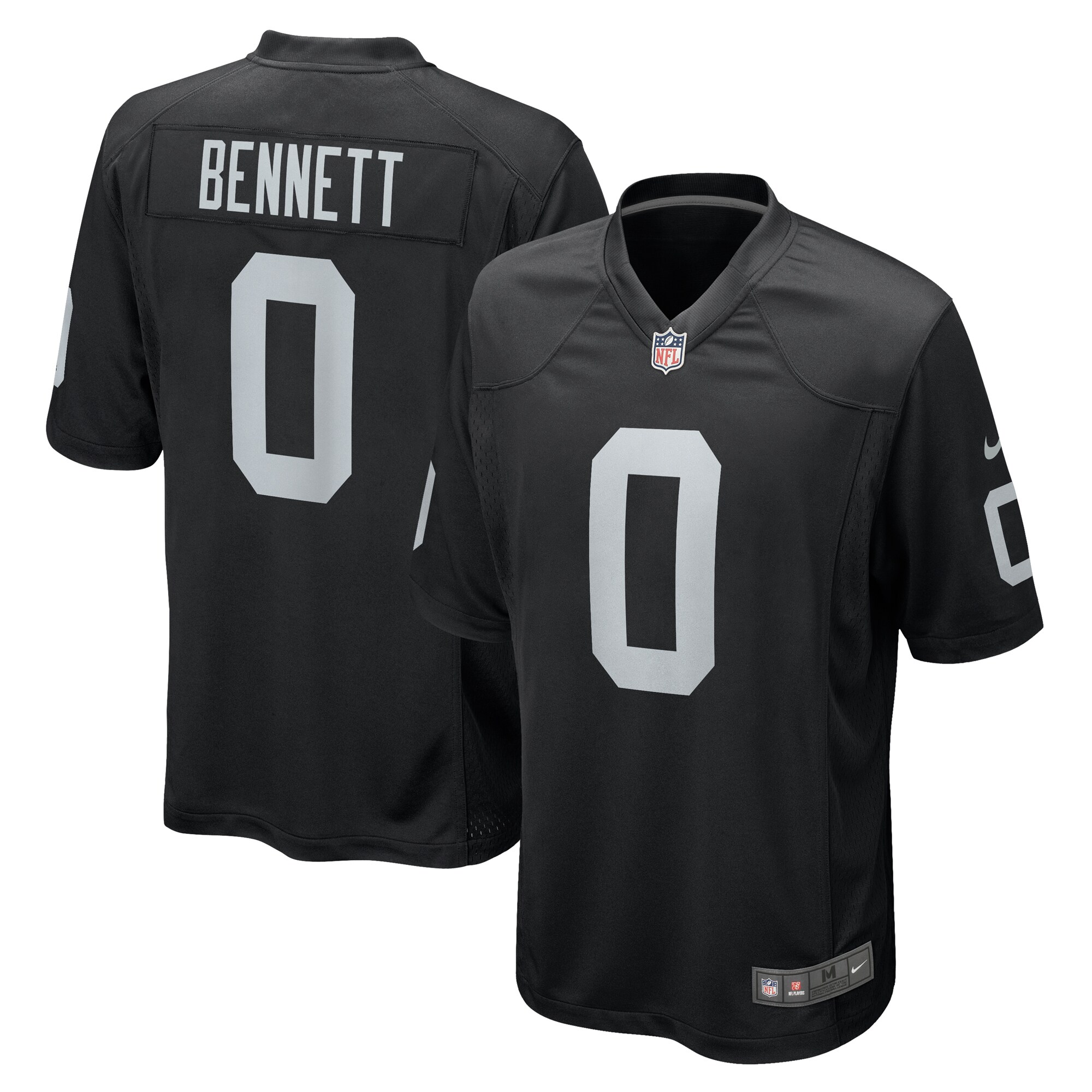 Men's Las Vegas Raiders Jakorian Bennett Nike Black Team Game Jersey