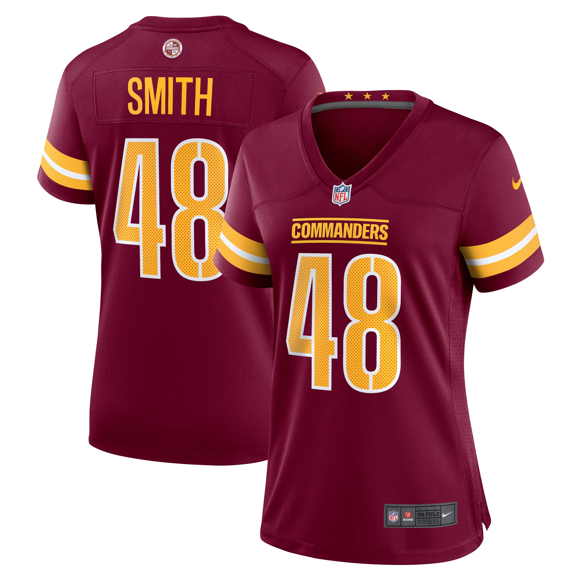 Women's Washington Commanders Keidron Smith Nike Burgundy Game Jersey