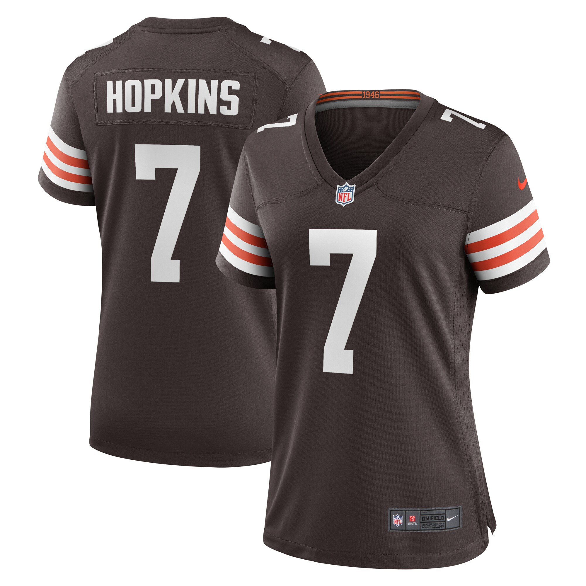 Women's Cleveland Browns Dustin Hopkins Nike Brown Team Game Jersey
