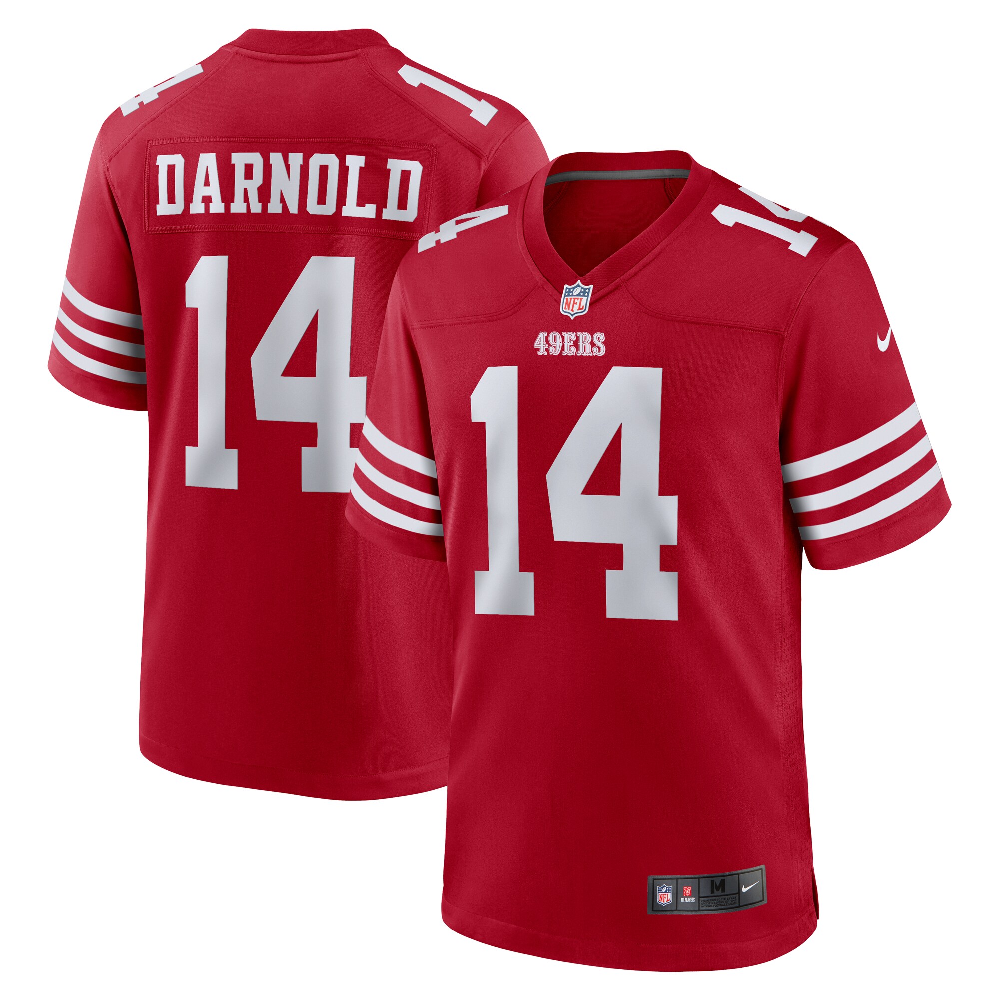 Men's San Francisco 49ers Sam Darnold Nike Scarlet Game Player Jersey