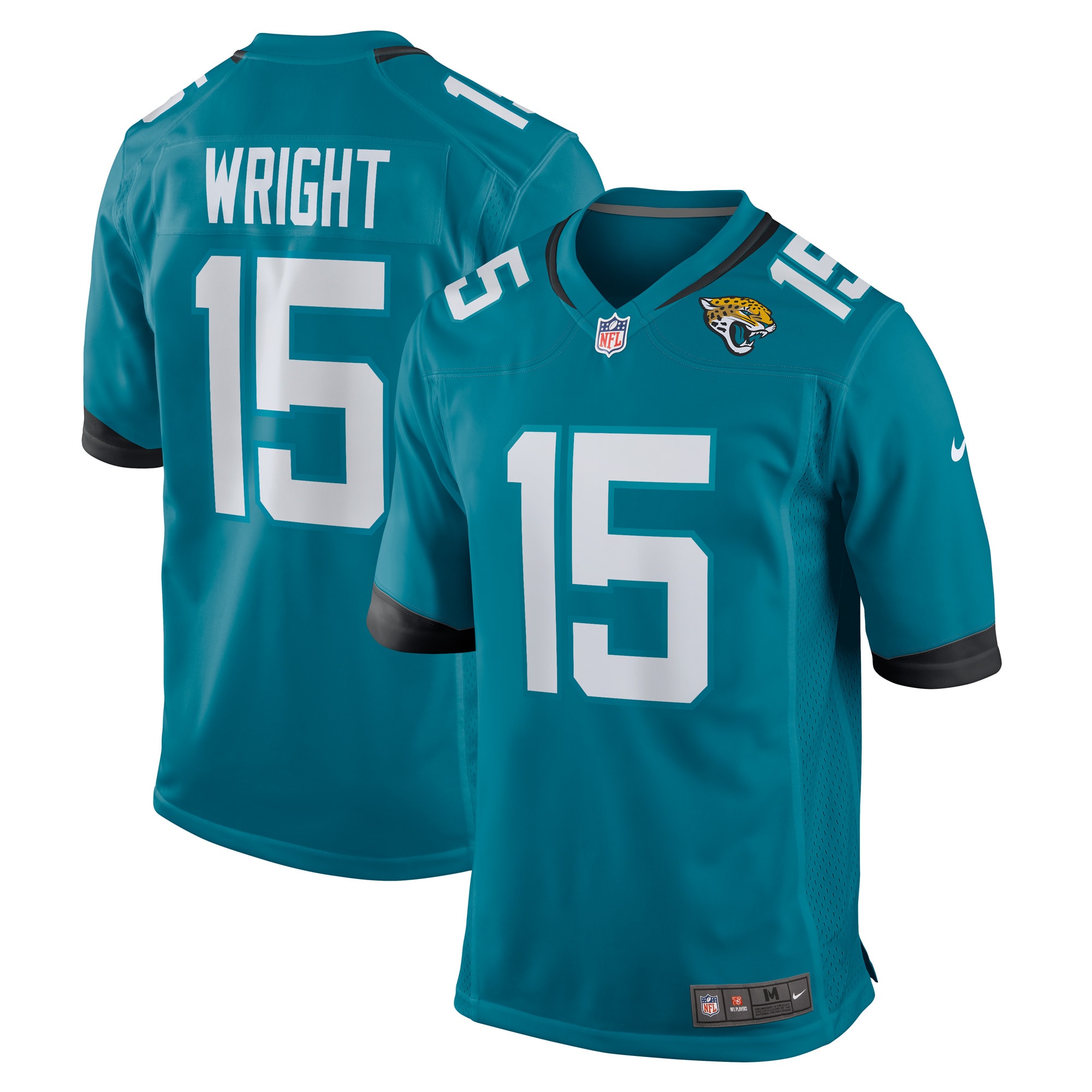 Men's Jacksonville Jaguars Matthew Wright Nike Teal Game Jersey