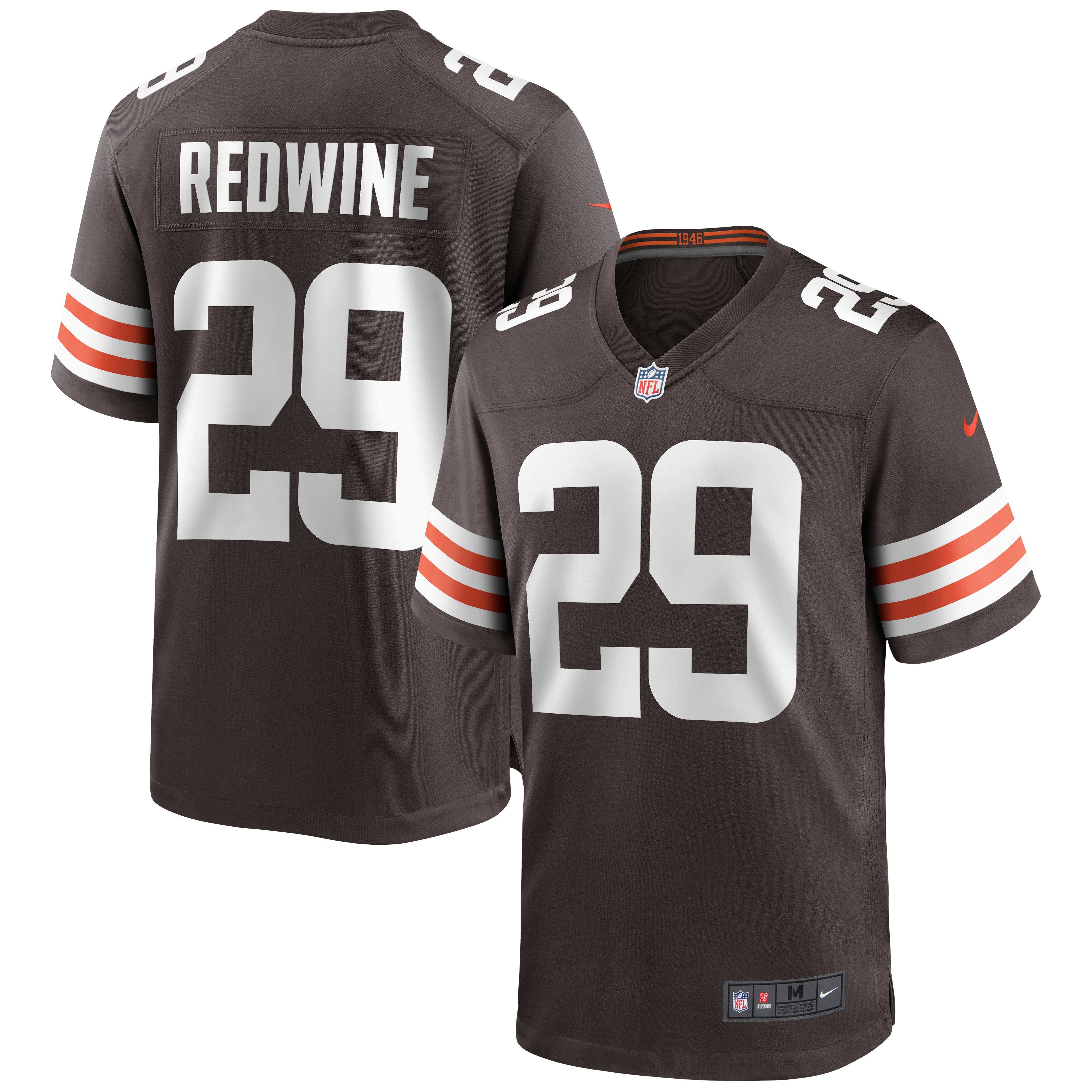 Men's Cleveland Browns Sheldrick Redwine Nike Brown Game Jersey