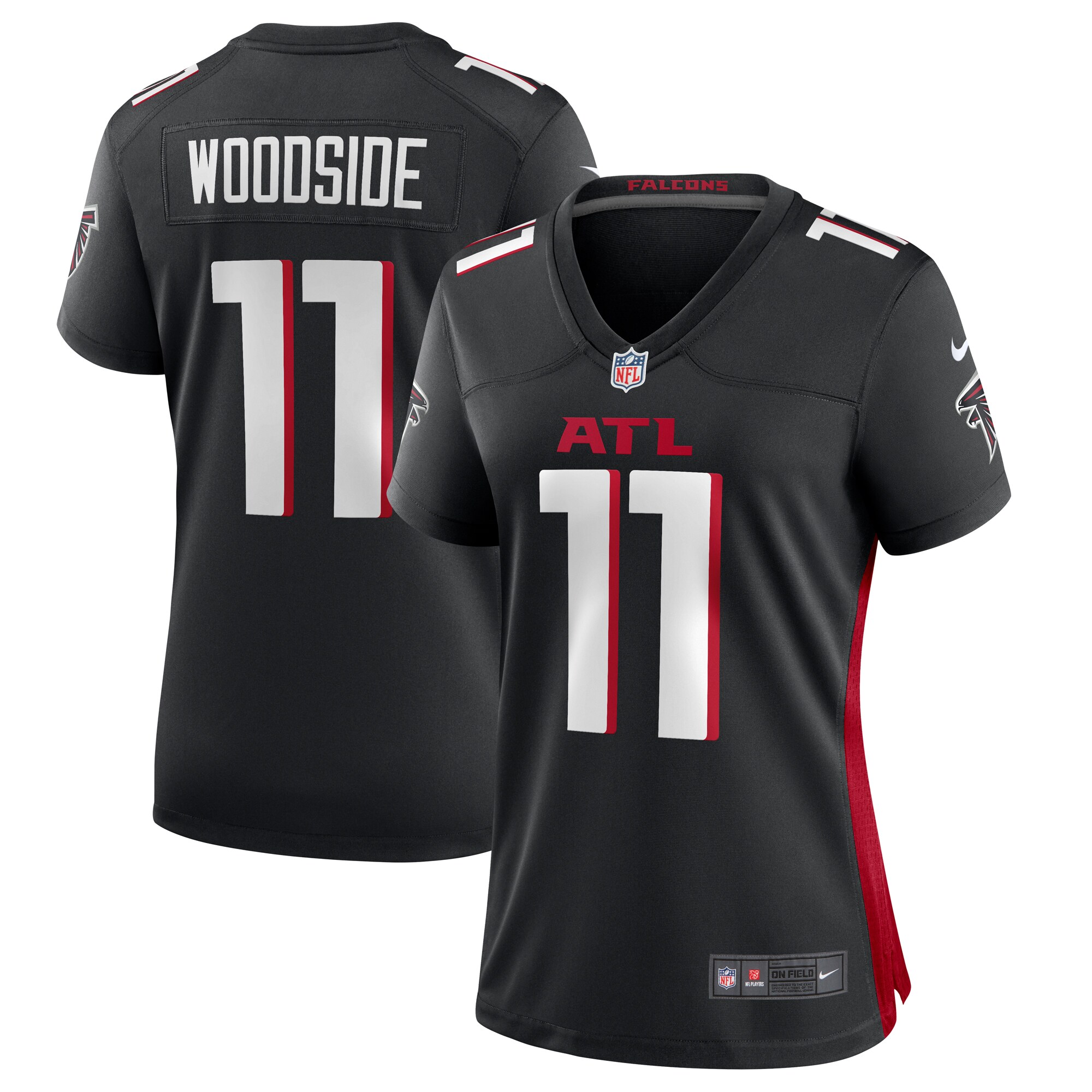 Women's Atlanta Falcons Logan Woodside Nike Black Team Game Jersey