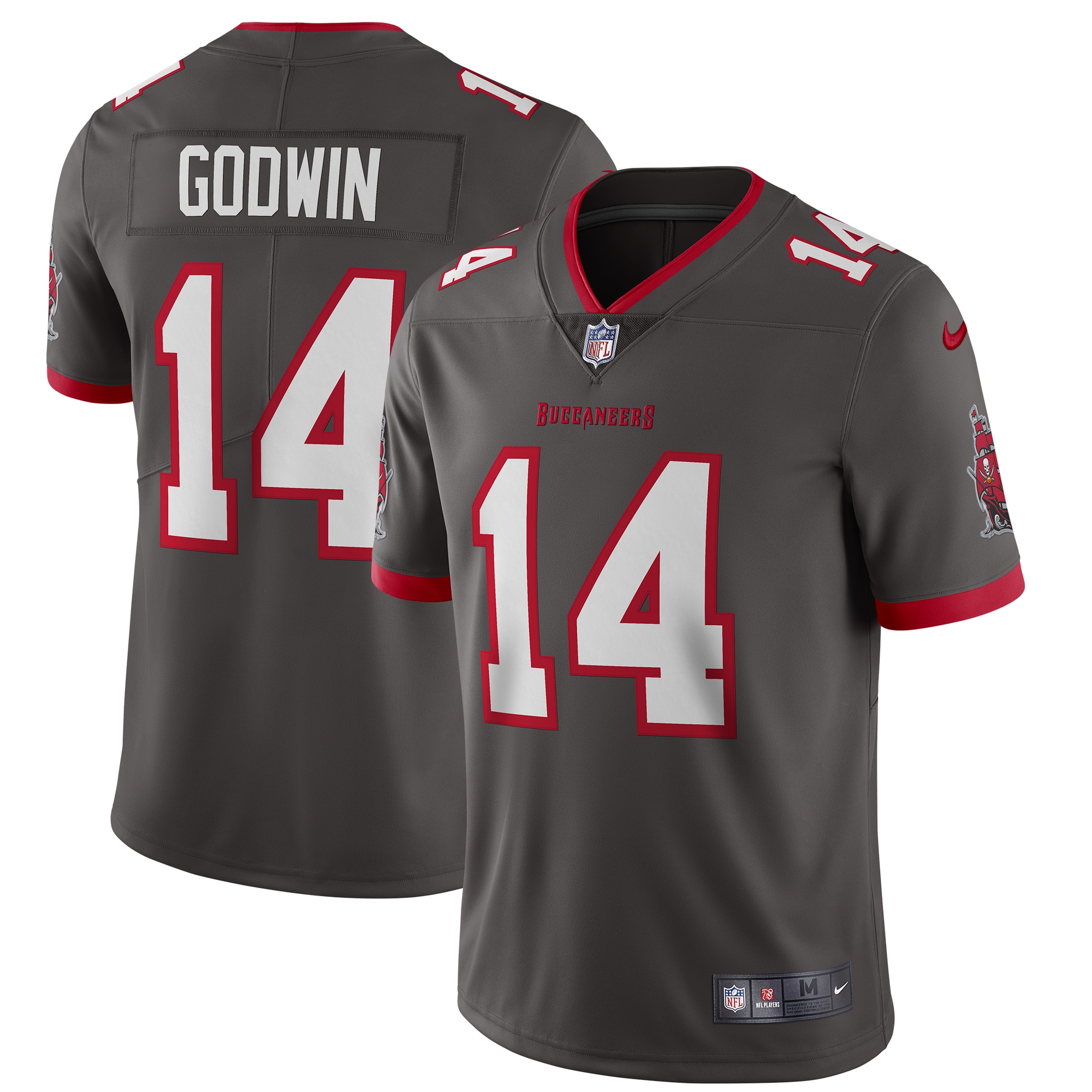 Men's Tampa Bay Buccaneers Chris Godwin Nike Pewter Alternate Vapor Limited Jersey